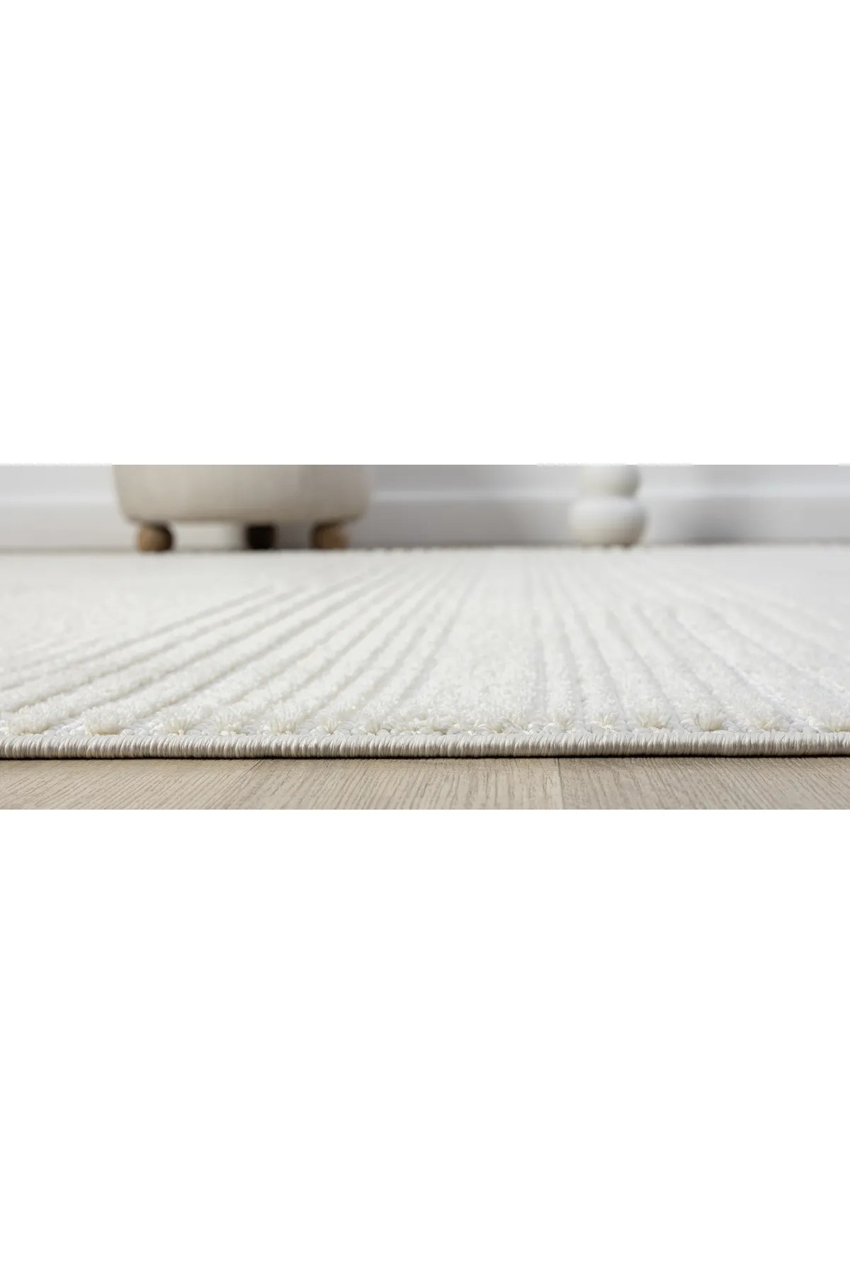 Step Serisi Naturel Bukleli Yumuşak Dokulu Iskandinav Dokuma Halı