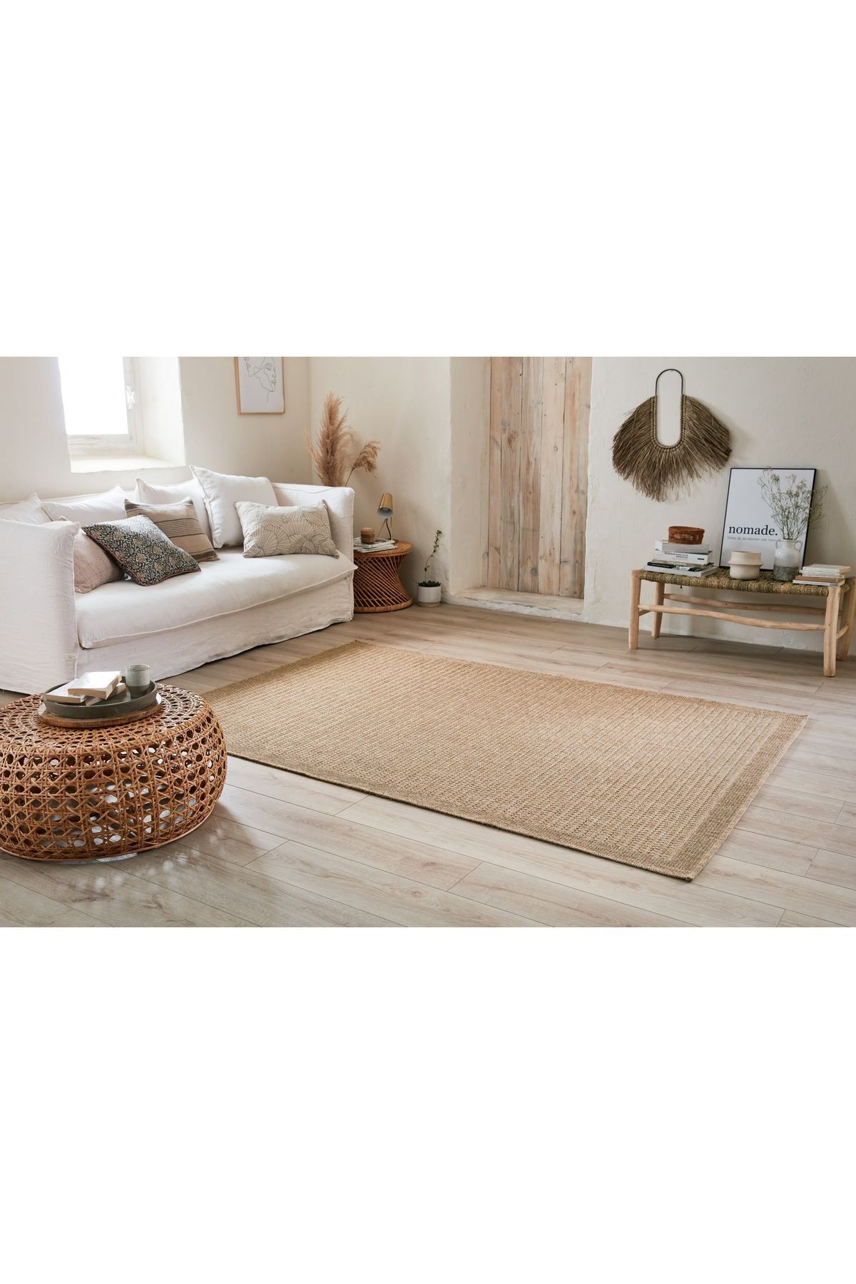 Naturel Jüt Halı Modern Örme Kilim 8751