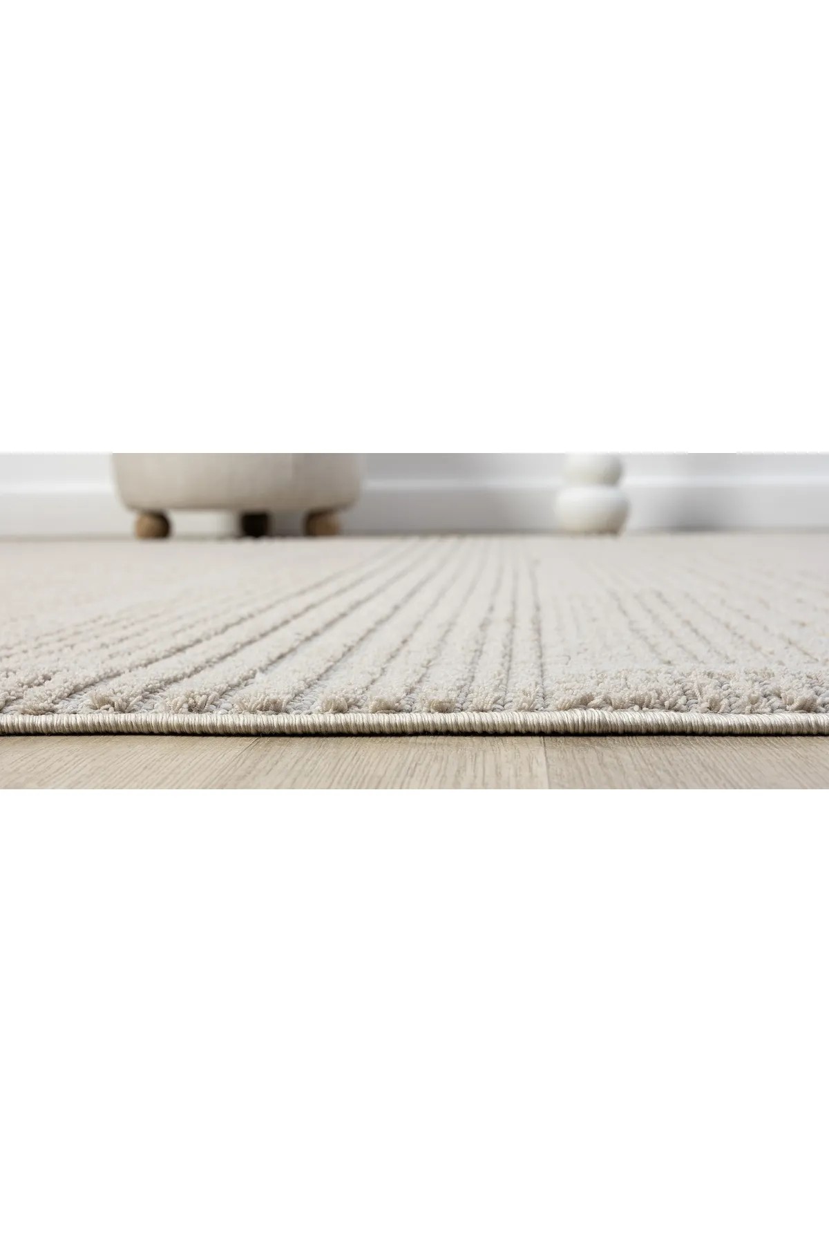 Step Serisi Naturel Bukleli Yumuşak Dokulu Iskandinav Dokuma Halı