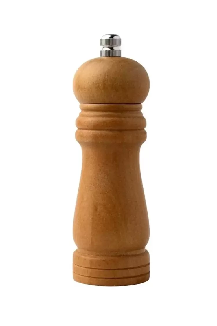 2 Adet Bambu Gövdeli Komple Ahşap Tuz Karabiber Değirmeni Baharat Öğütücüsü Orta Boy 16 Cm