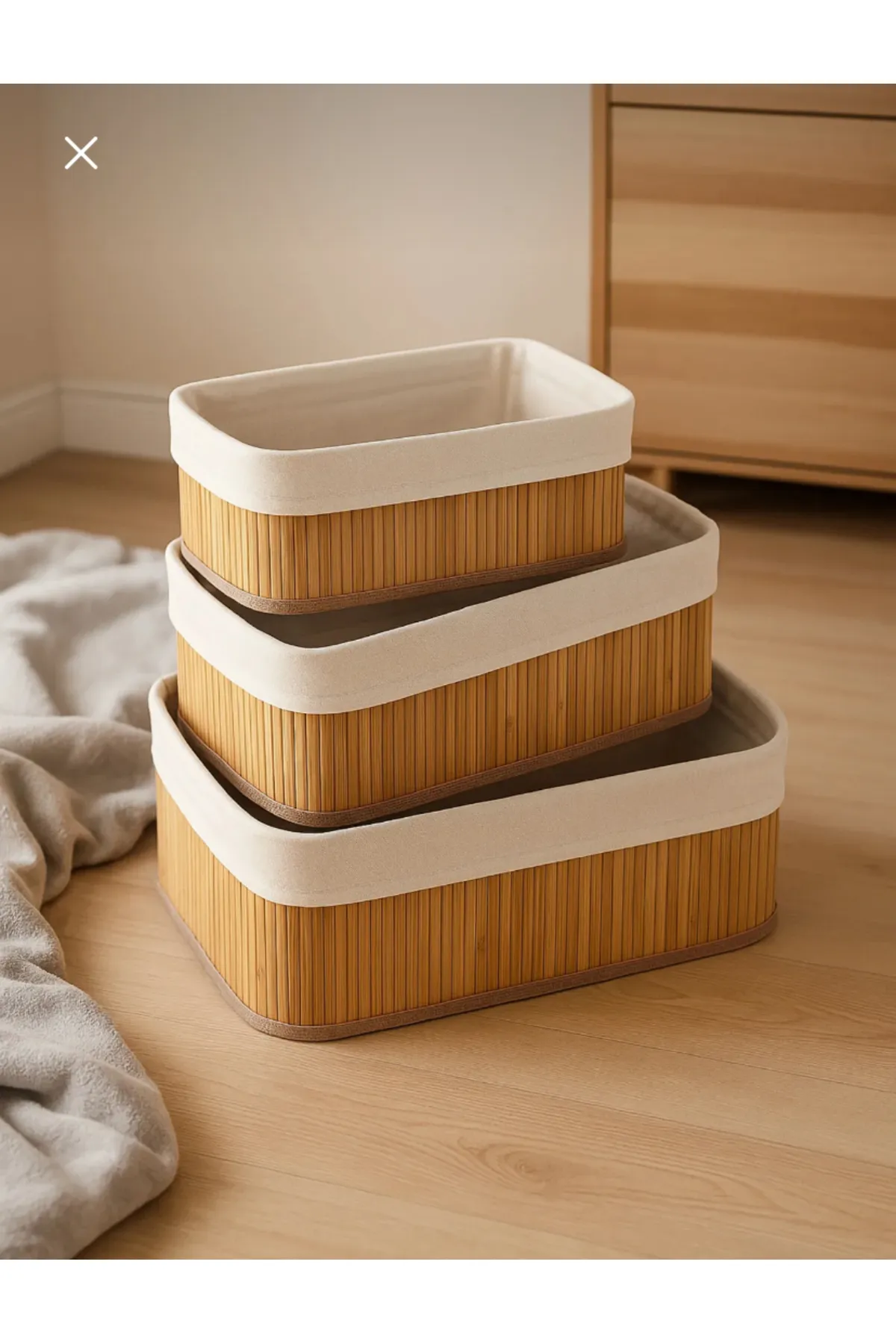 3' lü organizer bambu set