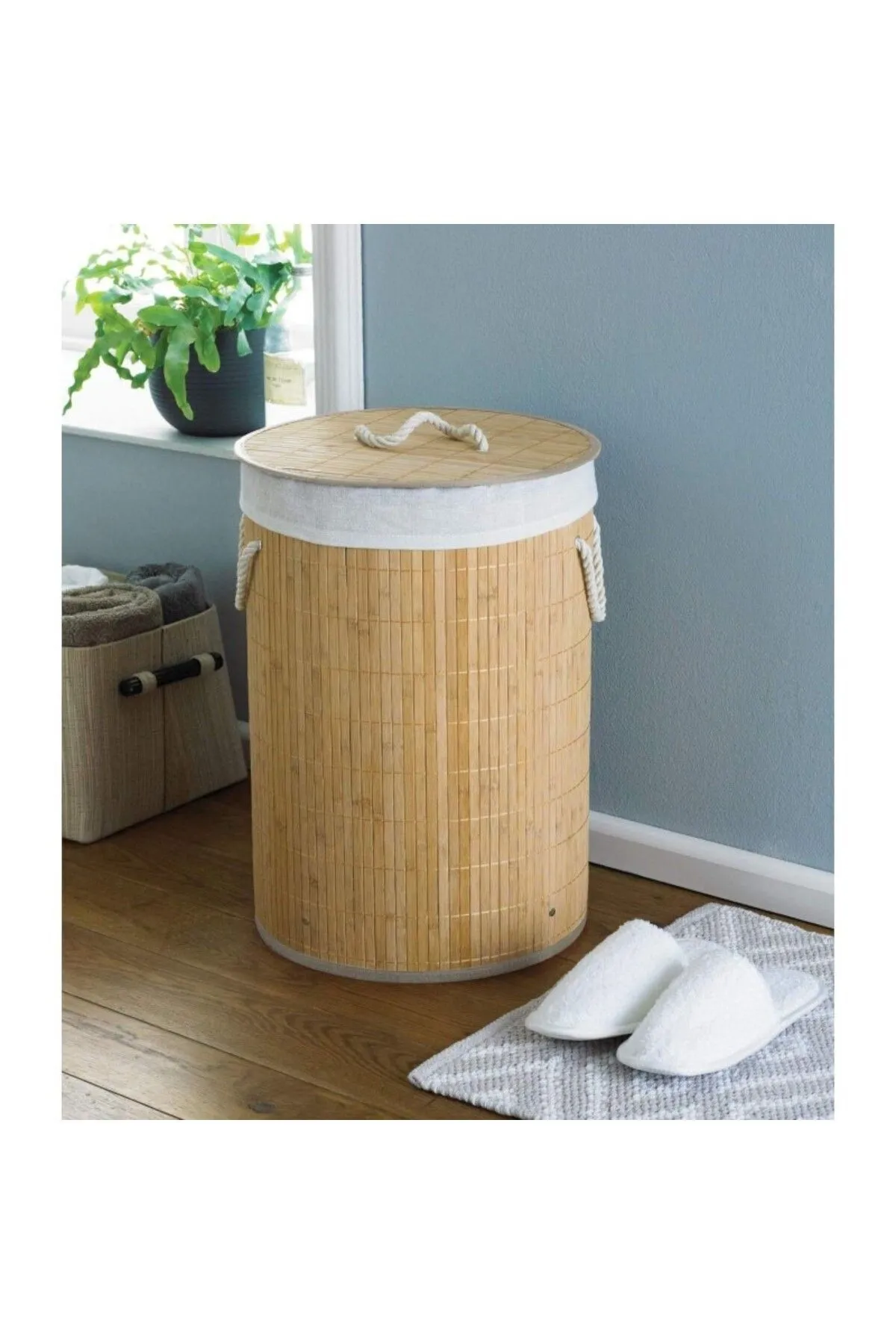Bambu Örme Çamaşır Sepeti 60 LT