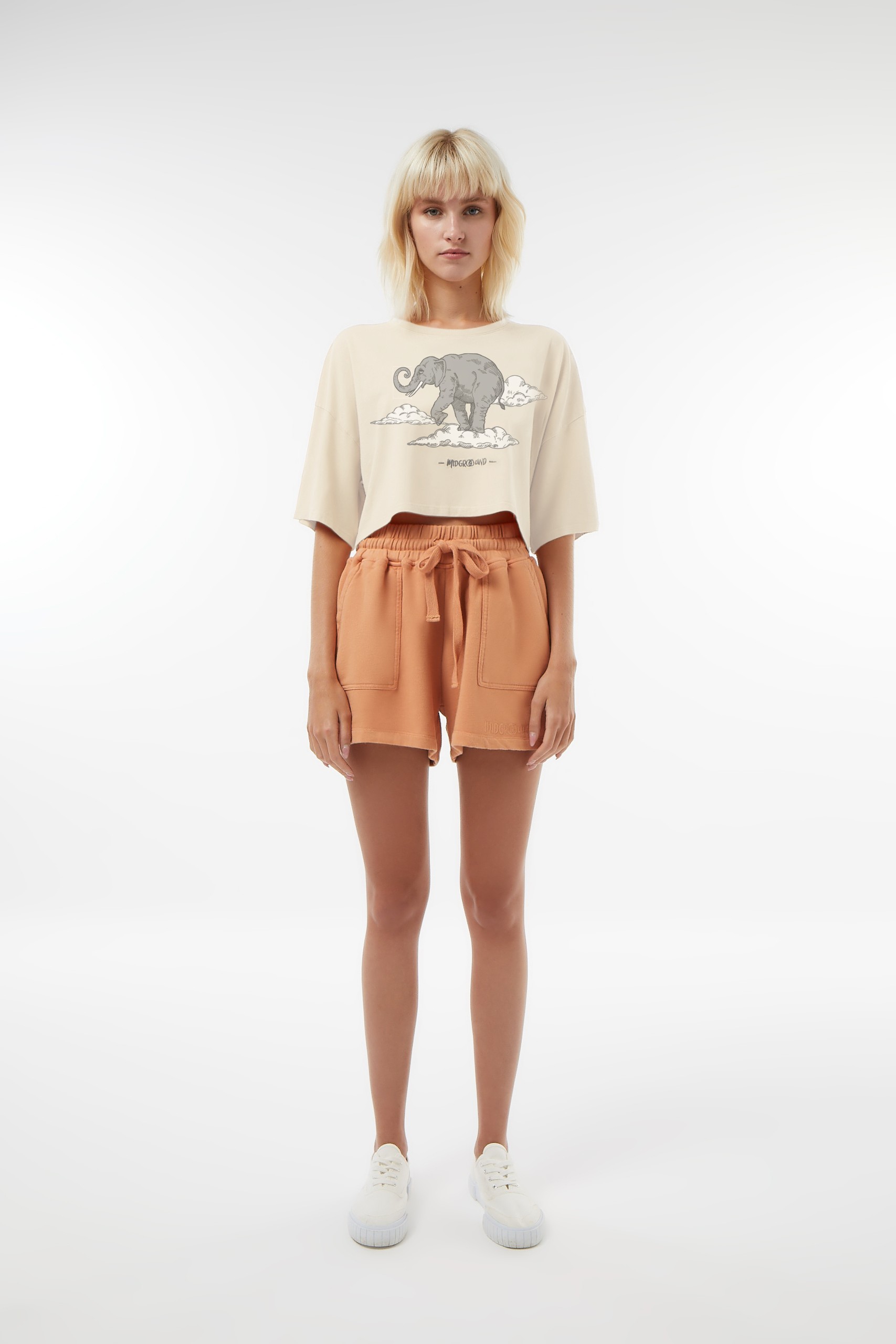 Crop T-shirt - Ecru