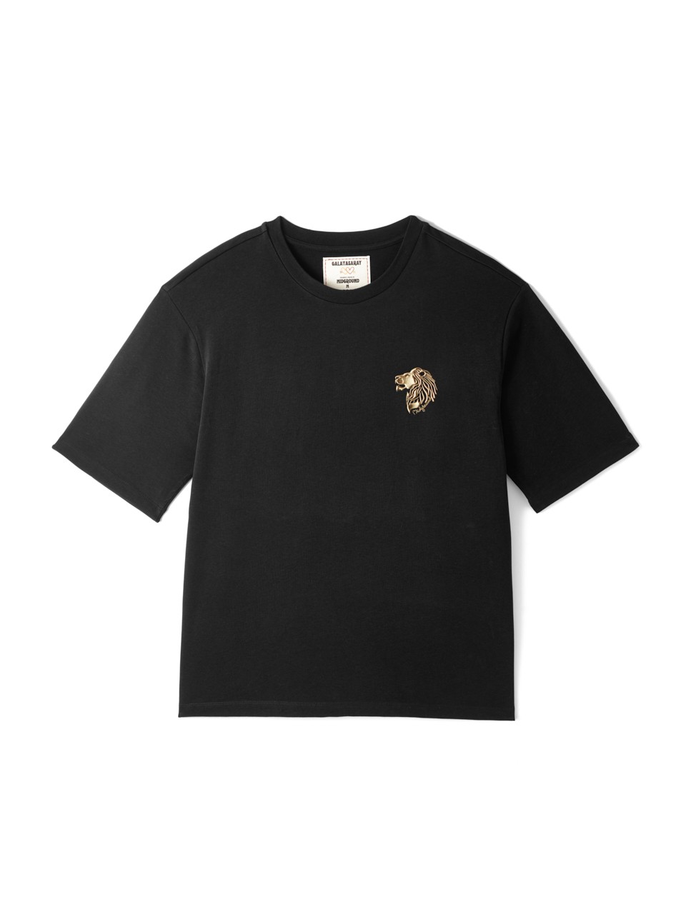 Galatasaray Aslan Logolu Siyah Basic T-Shirt