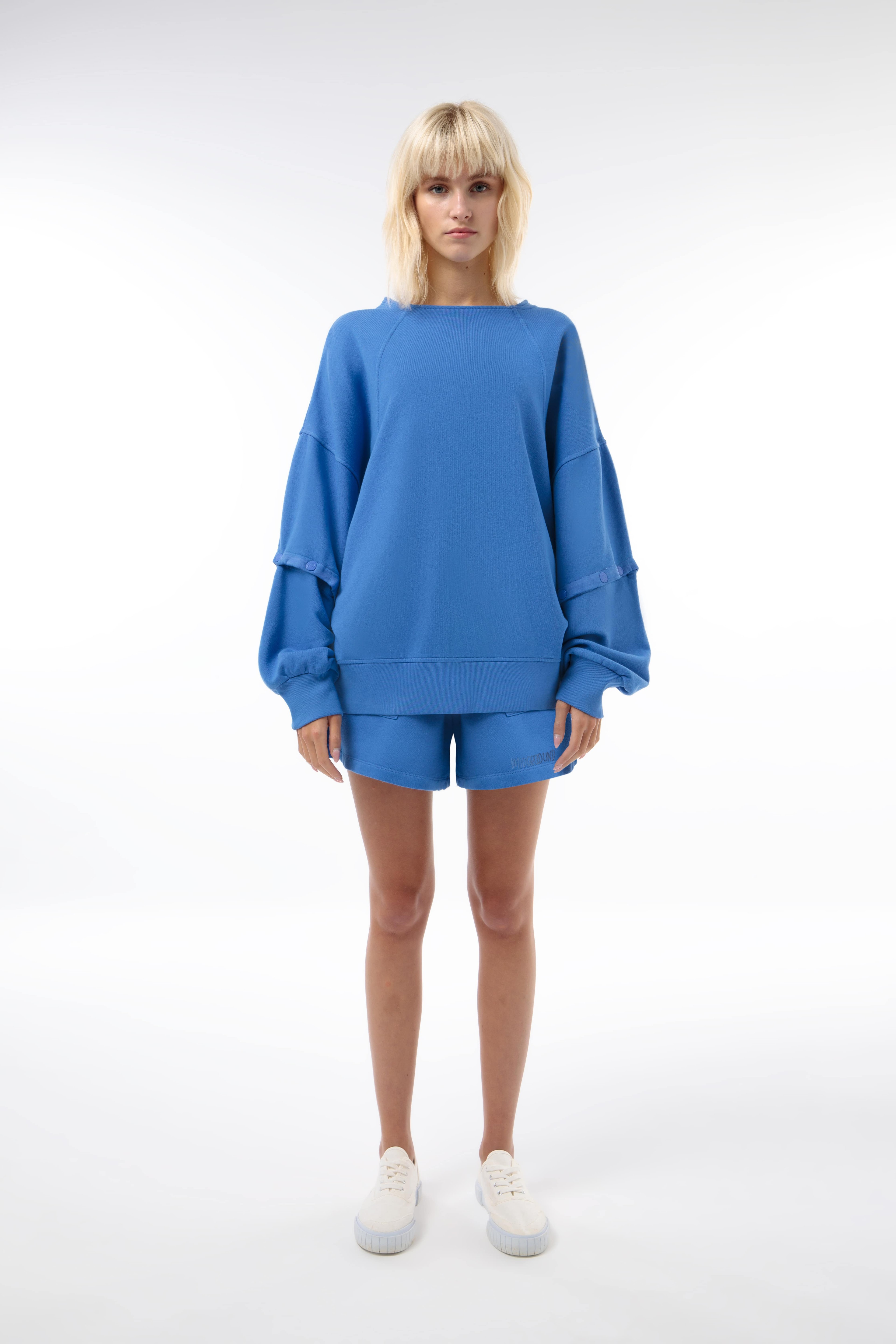 Çıt Çıt Kol Detaylı Sweatshirt
