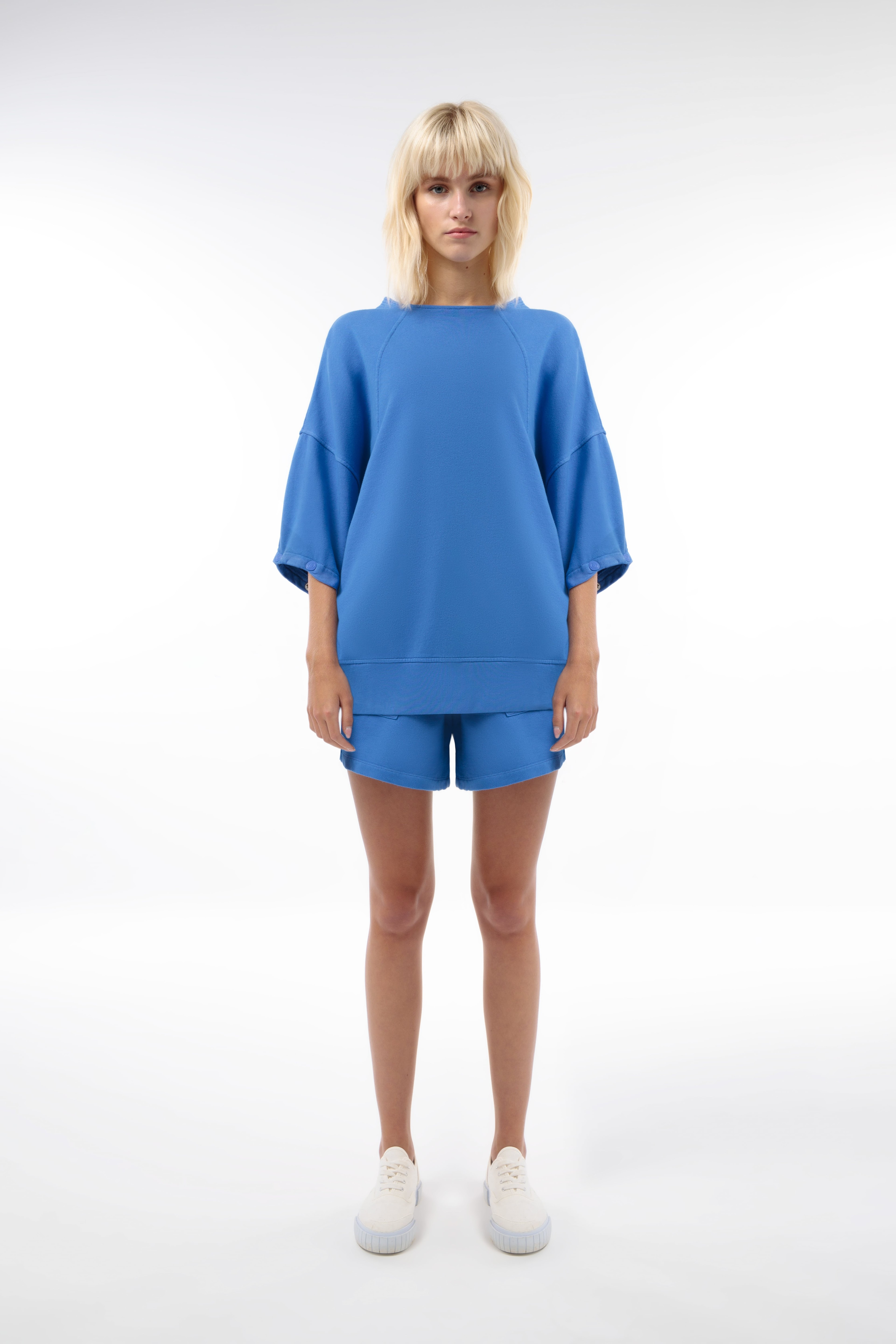 Drop #W001  Oversized Sweatshirt - Baja Blue