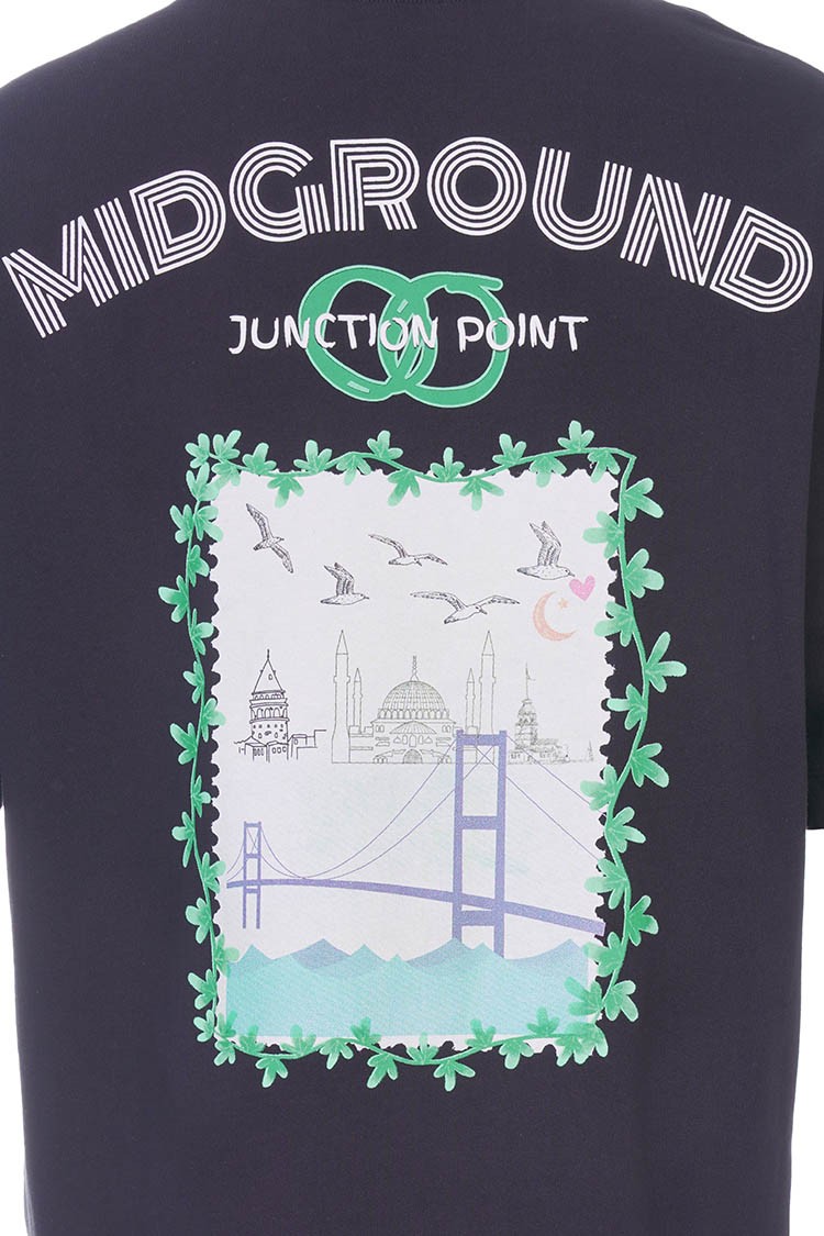 Istanbul Baskılı Oversize Basic T-shirt