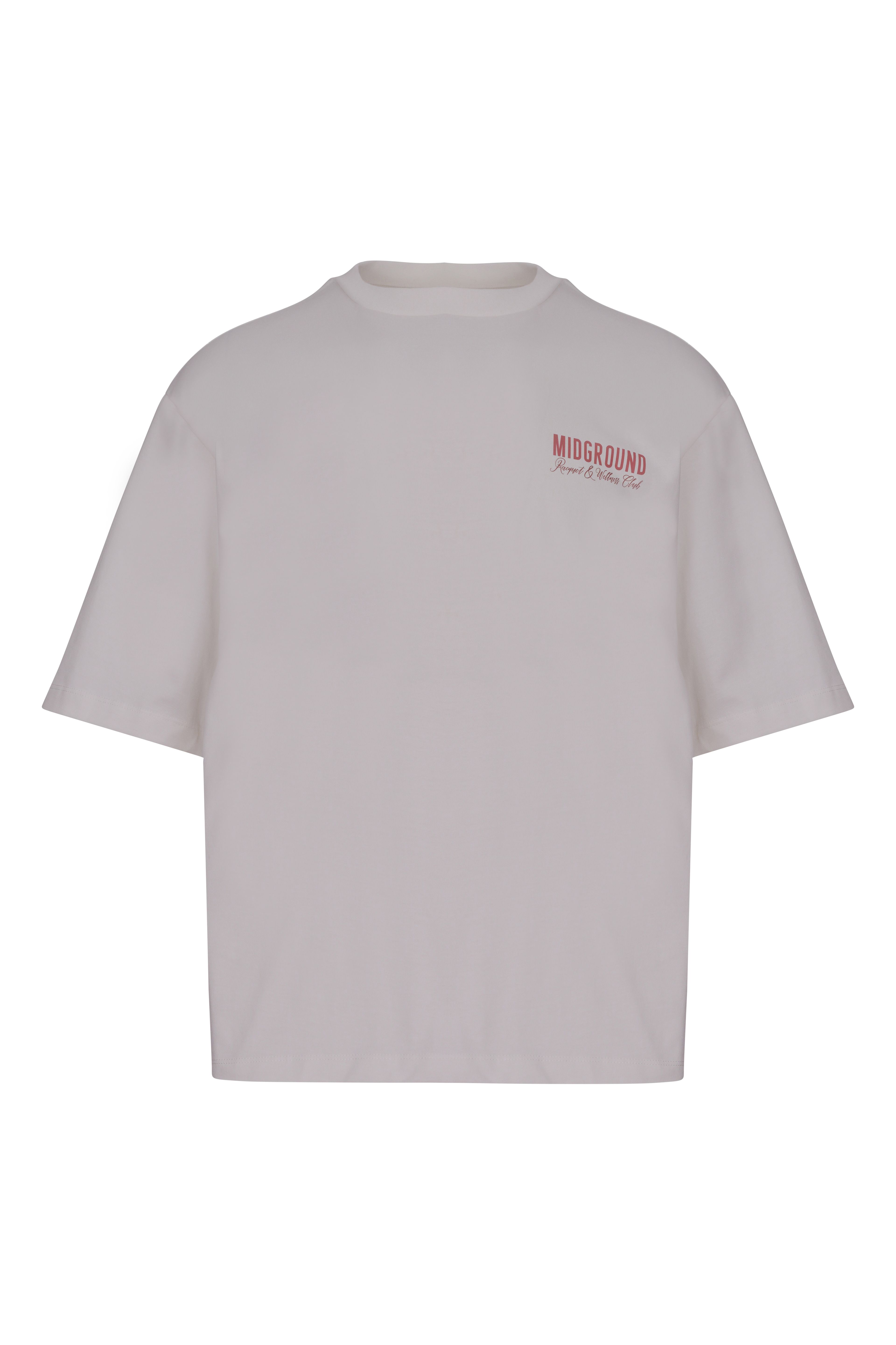 Midground Racquet Club Baskılı Oversize T-Shirt