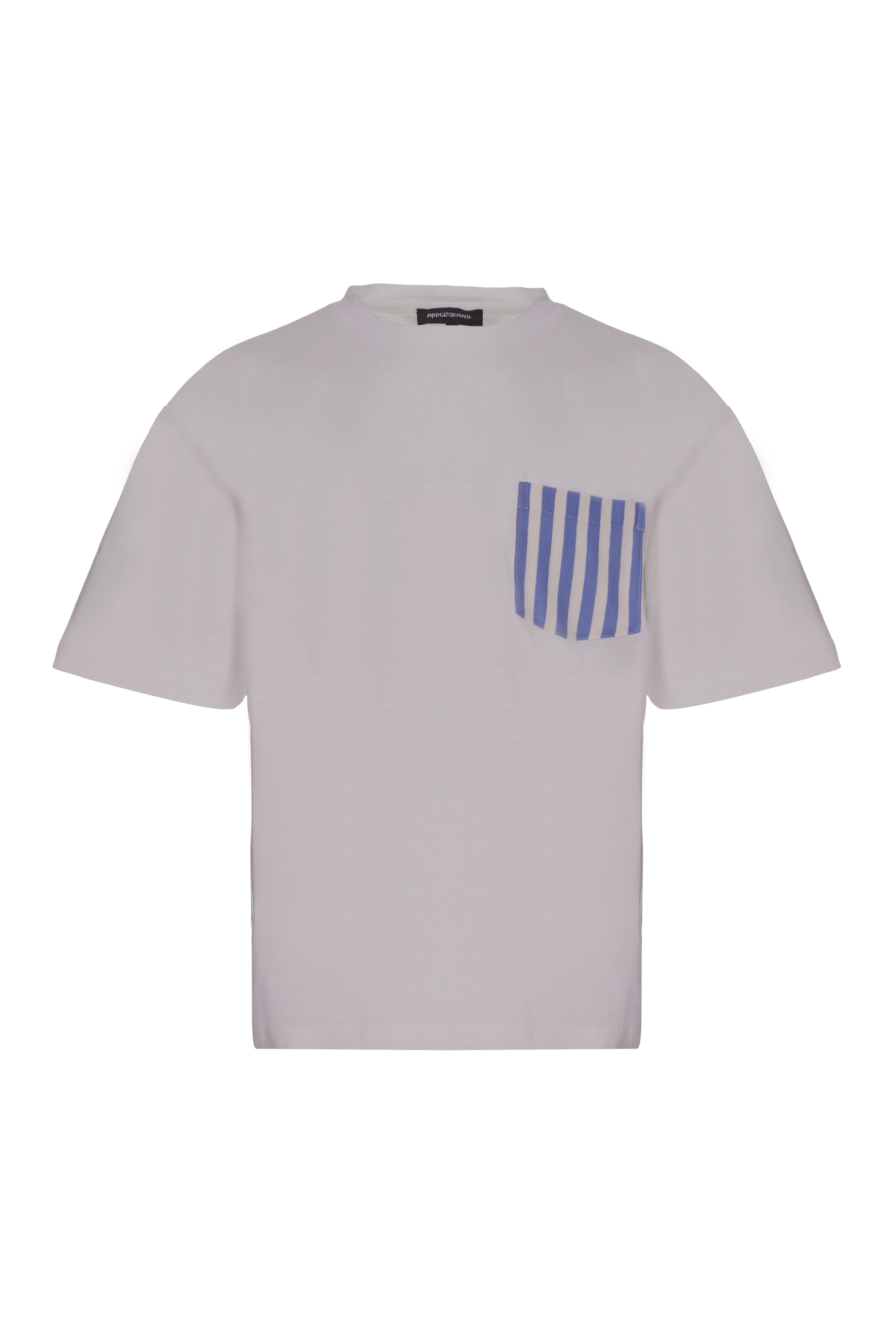 Stripe Cep Detaylı Oversize T-Shirt