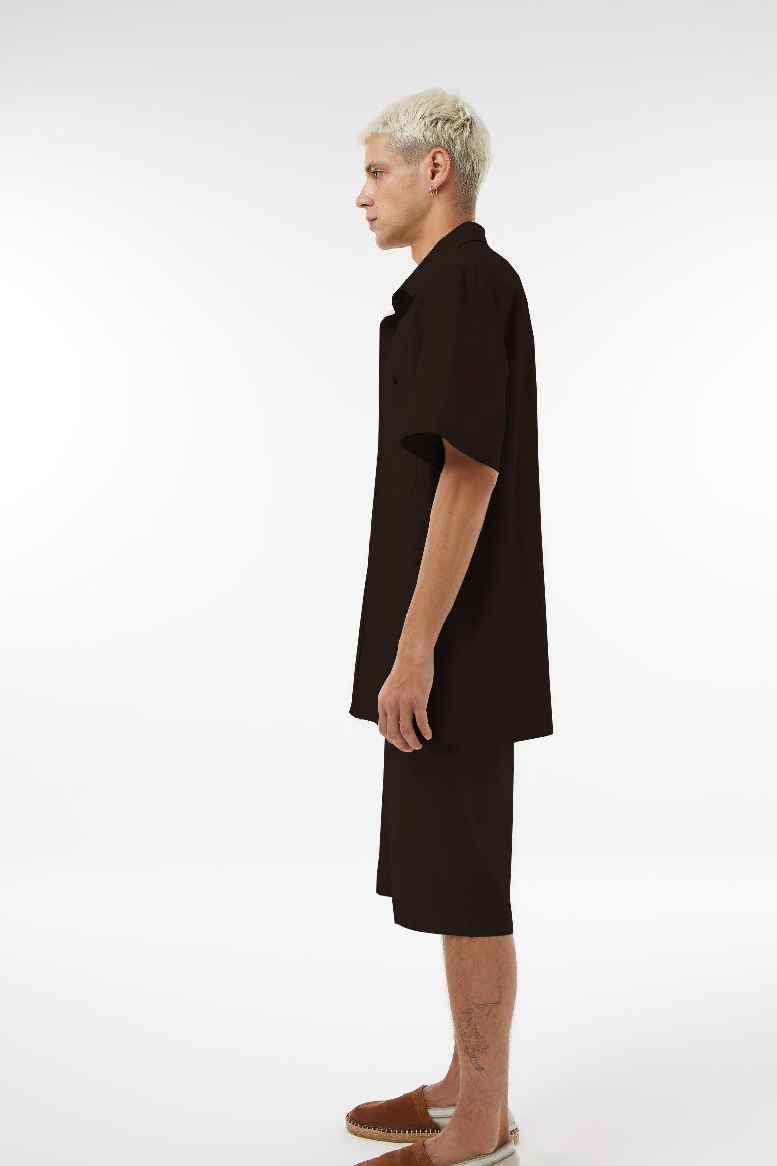Drop #M001 Linen Shirt - Black