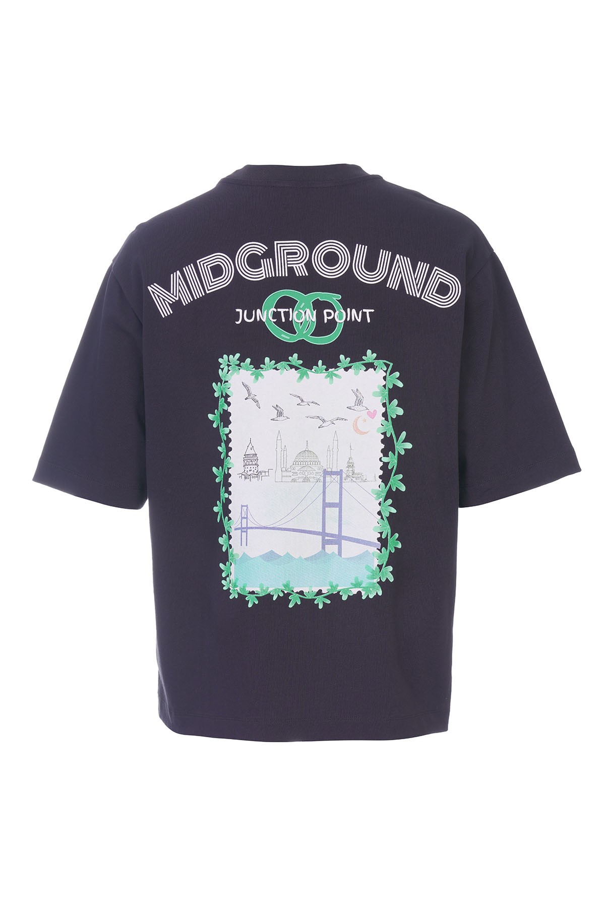 Istanbul Baskılı Oversize Basic T-shirt
