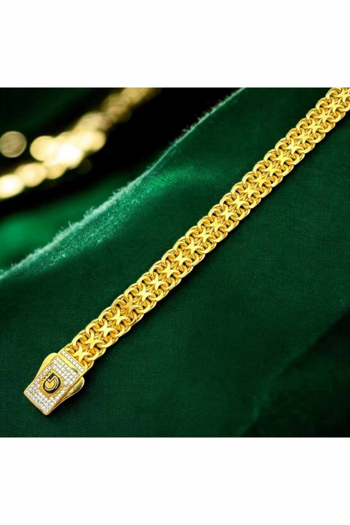 Velour Altın Kaplama Gurmet Bileklik