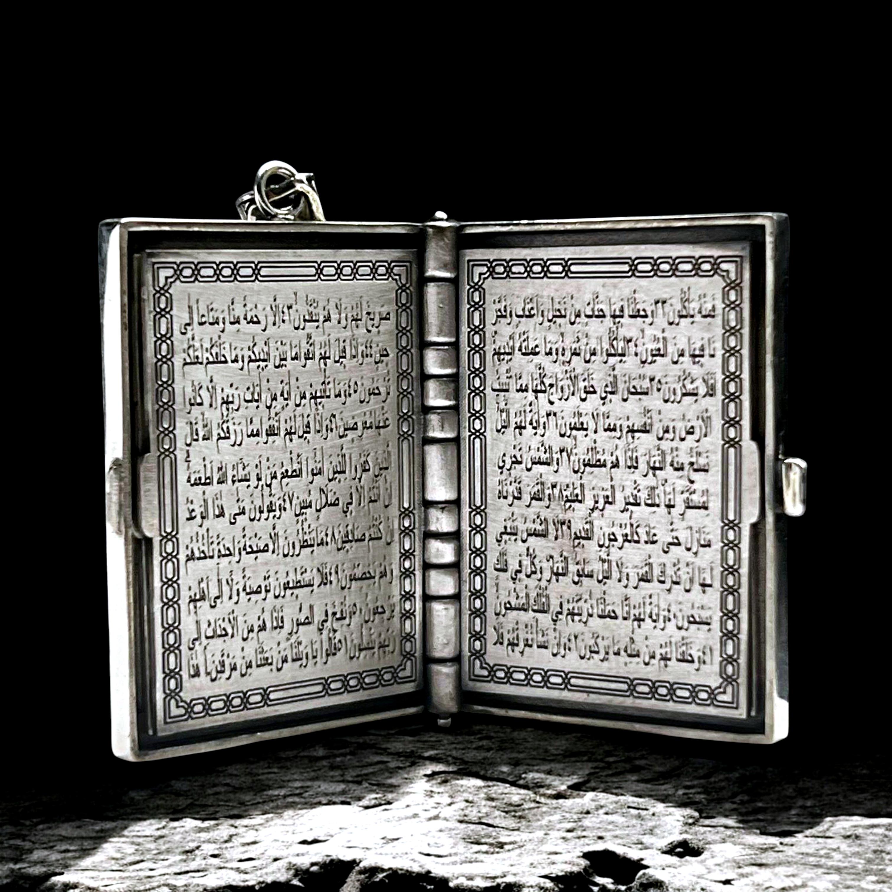 Yasin Cüz Kitap Özelleştirilebilir 925 Ayar Gümüş Kapaklı Madalyon
