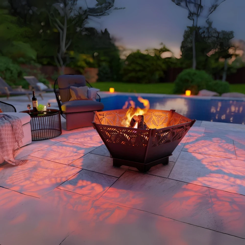 Izgaralı Altıgen Portatif Ateş Çukuru 