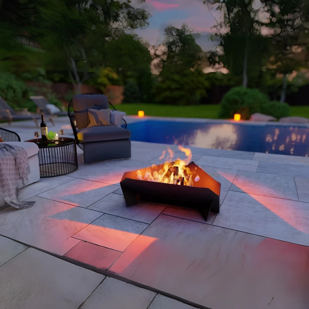 Üçgen Izgaralı Ateş Çukuru 