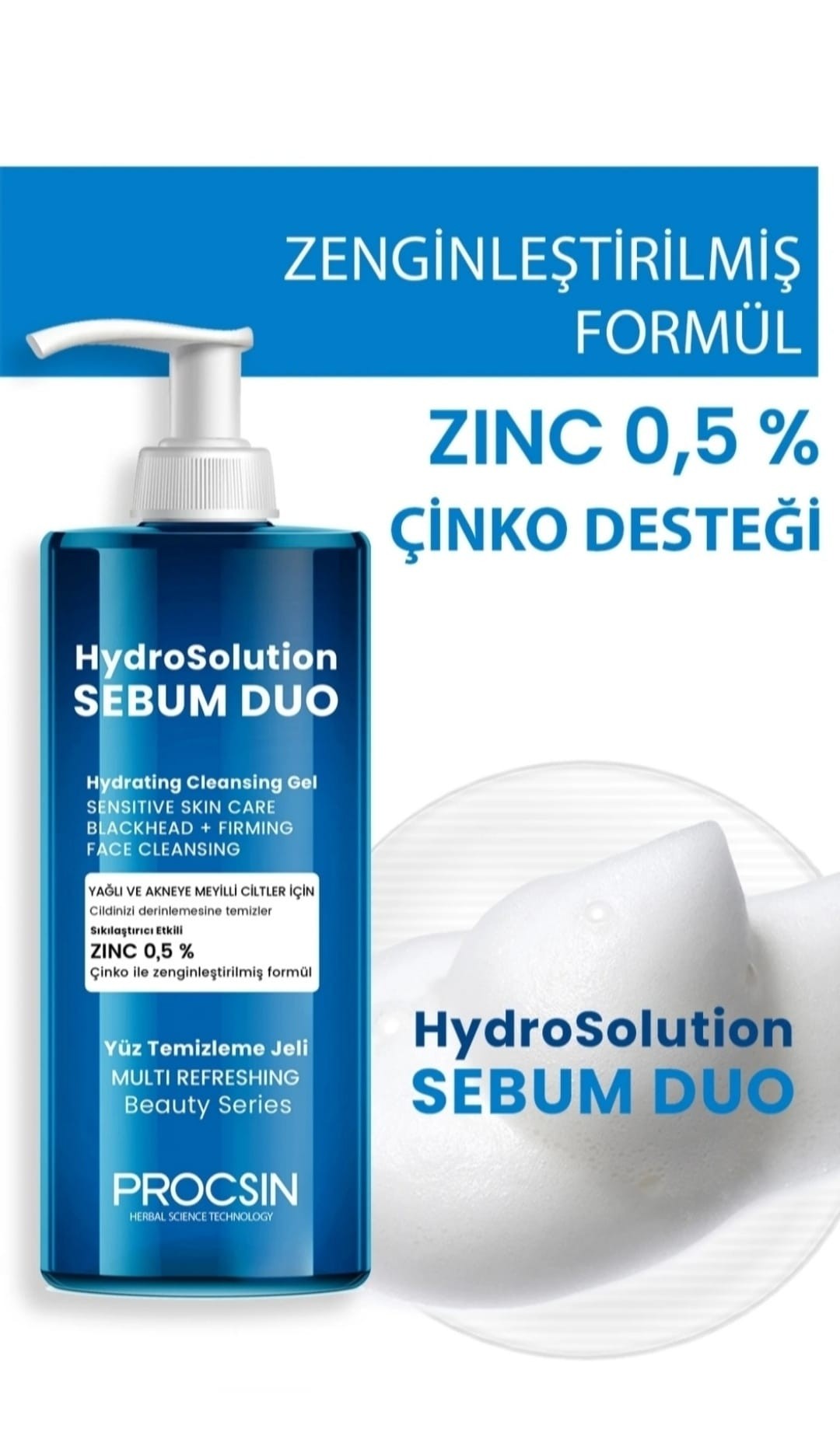  Sebum Duo Yüz Temizleme Jeli Yağlı Ve Akneye Meyilli Ciltler İçin 200ml