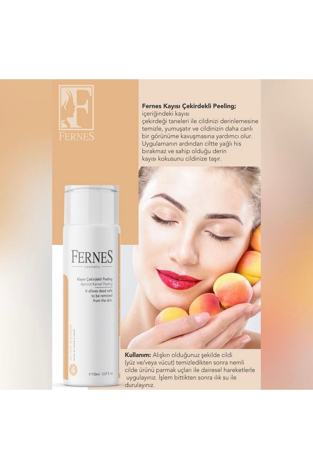 Fernes Cosmetic Kayısı Çekirdekli Peeling