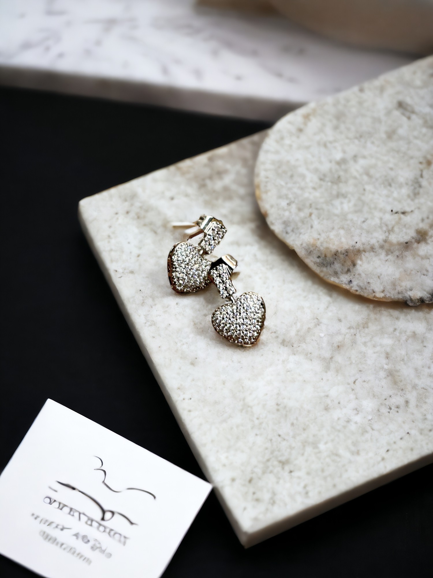 Big Silver Heart Earrings