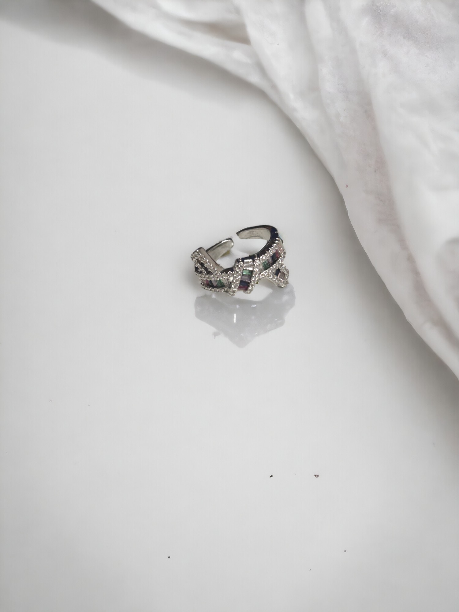 Bow Shaped Silver Ring