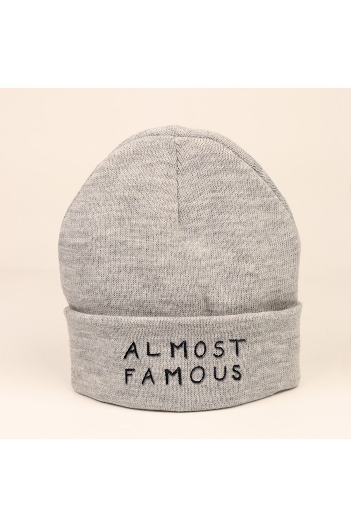 Almost Famous işlemeli Bere - gri