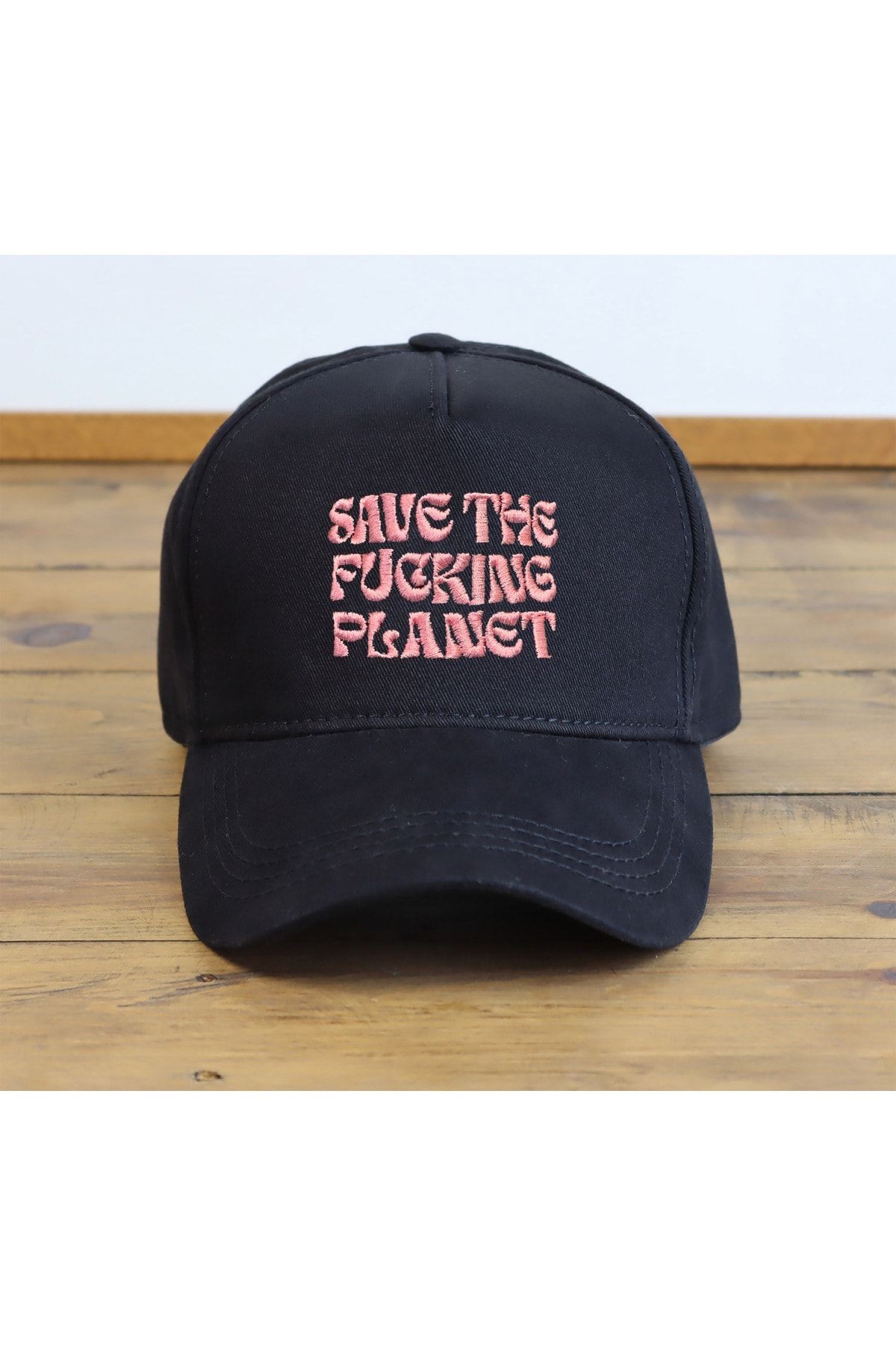Dünyayı koru ''Save the Planet'' İşlemeli Şapka