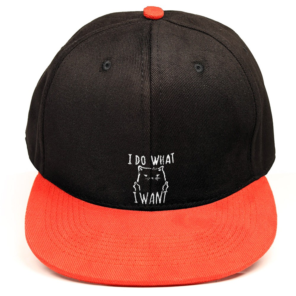 Kedi temalı '' i do what i want '' Hip Hop Şapka