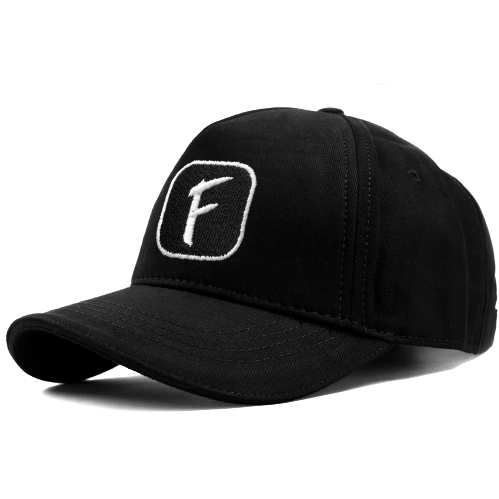 F Harf Yüksek Profil Şapka - Si̇yah