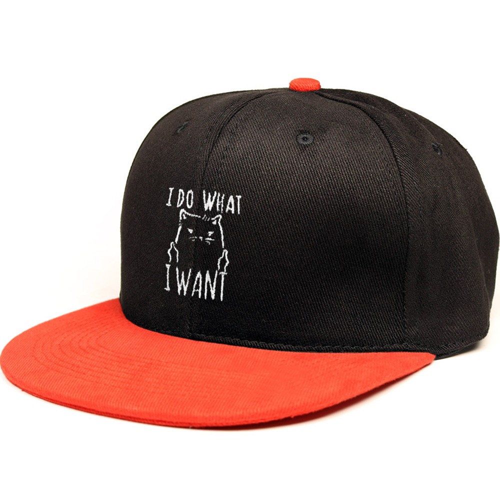 Kedi temalı '' i do what i want '' Hip Hop Şapka