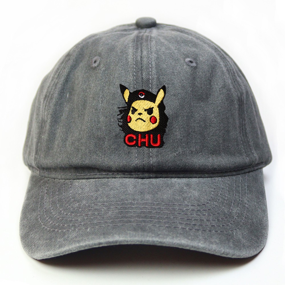 Che Guevara temalı Pikachu ( CHU ) Retro Şapka - Füme
