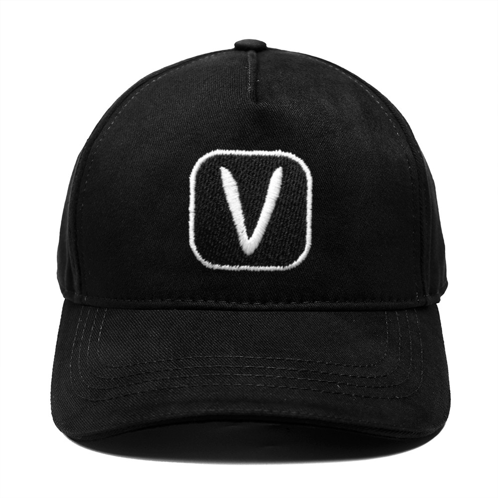 V Harf Logo Yüksek Profil Şapka