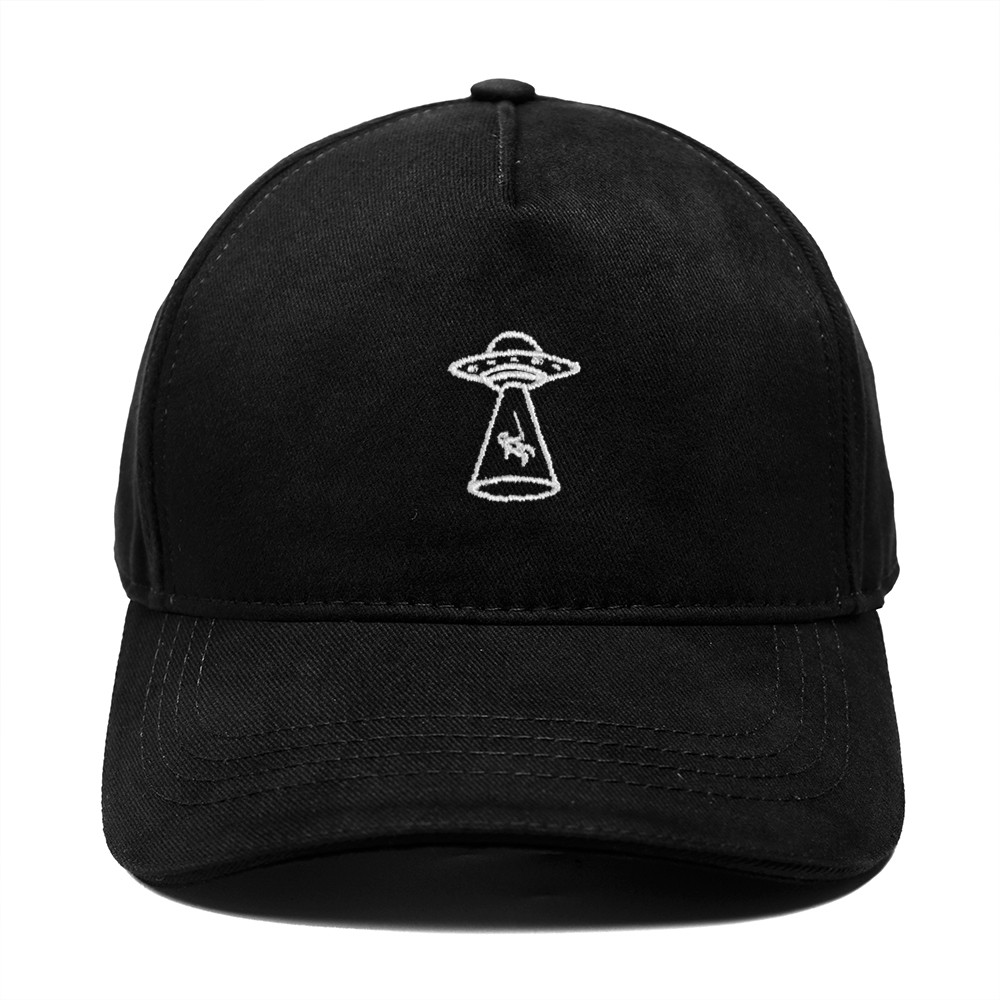 Uzaylı - Ufo temalı Yüksel Profil Şapka - Si̇yah