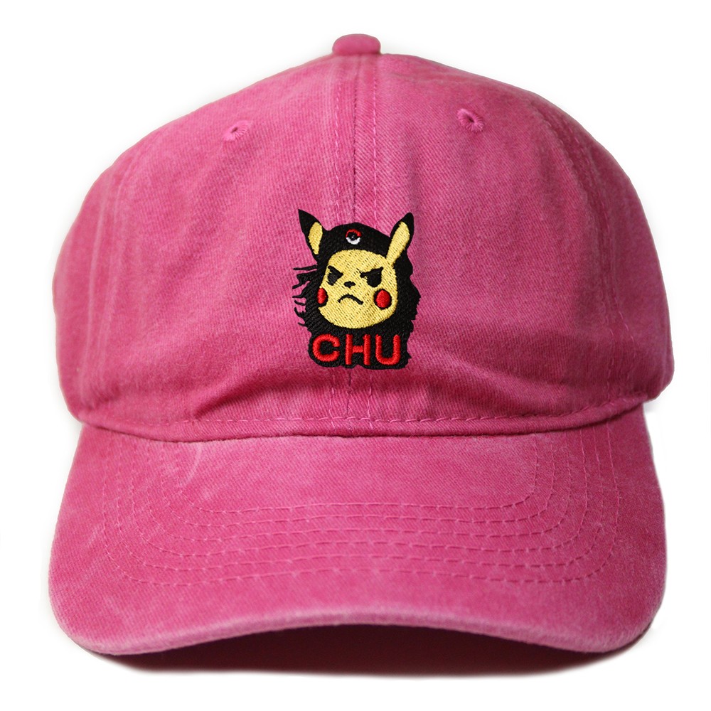 Che Guevara temalı Pikachu ( CHU ) Retro Şapka - Pembe