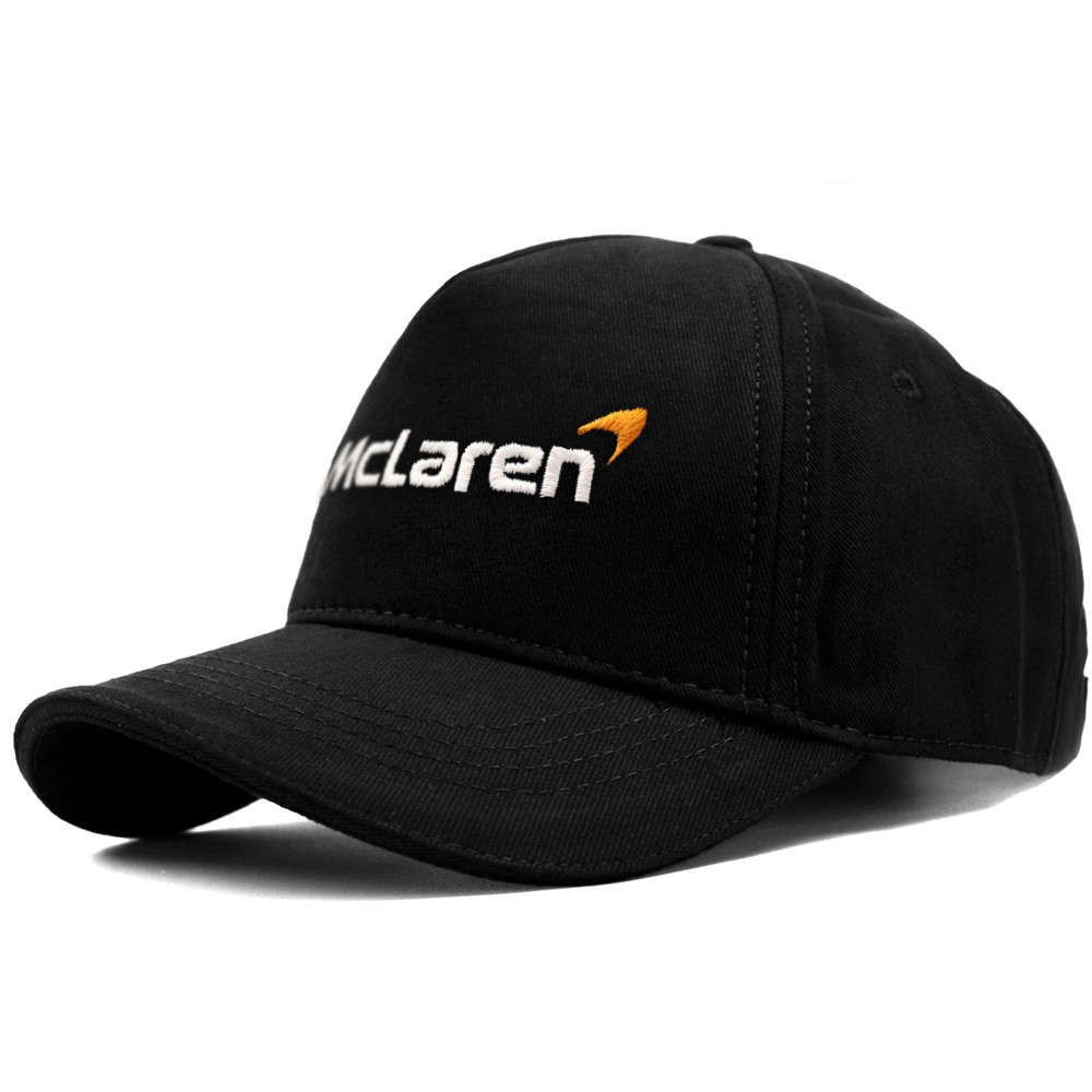 McLaren Logo İşlemeli Yüksek Profil Şapka - Si̇yah