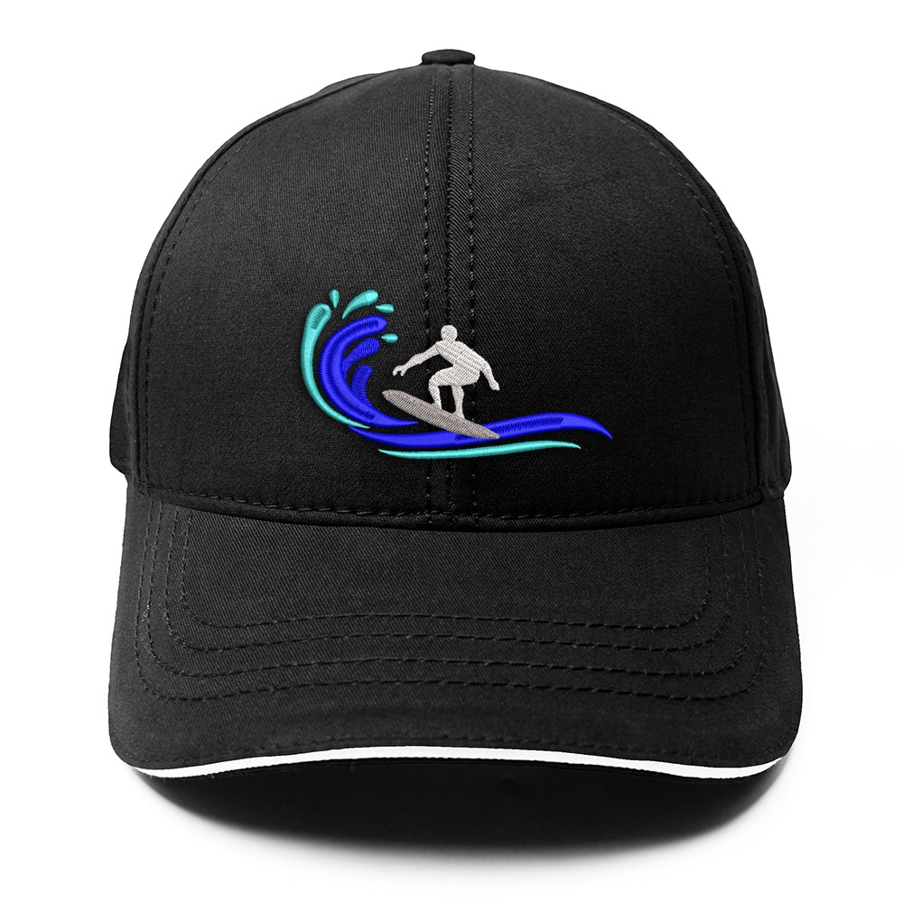 Surfing işlemeli Sörfçü Şapkası