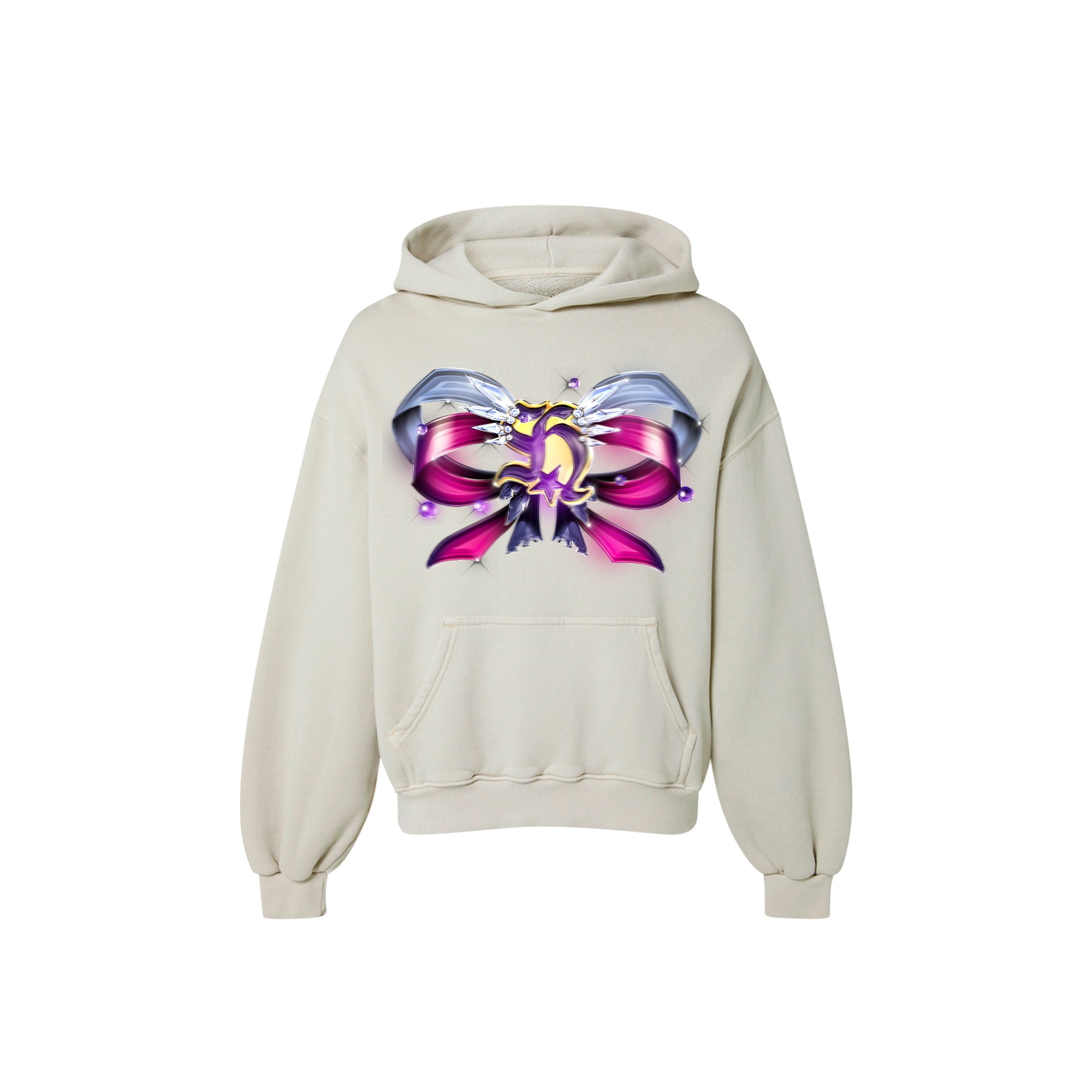 VISION RIBBON WHITE HOODIE