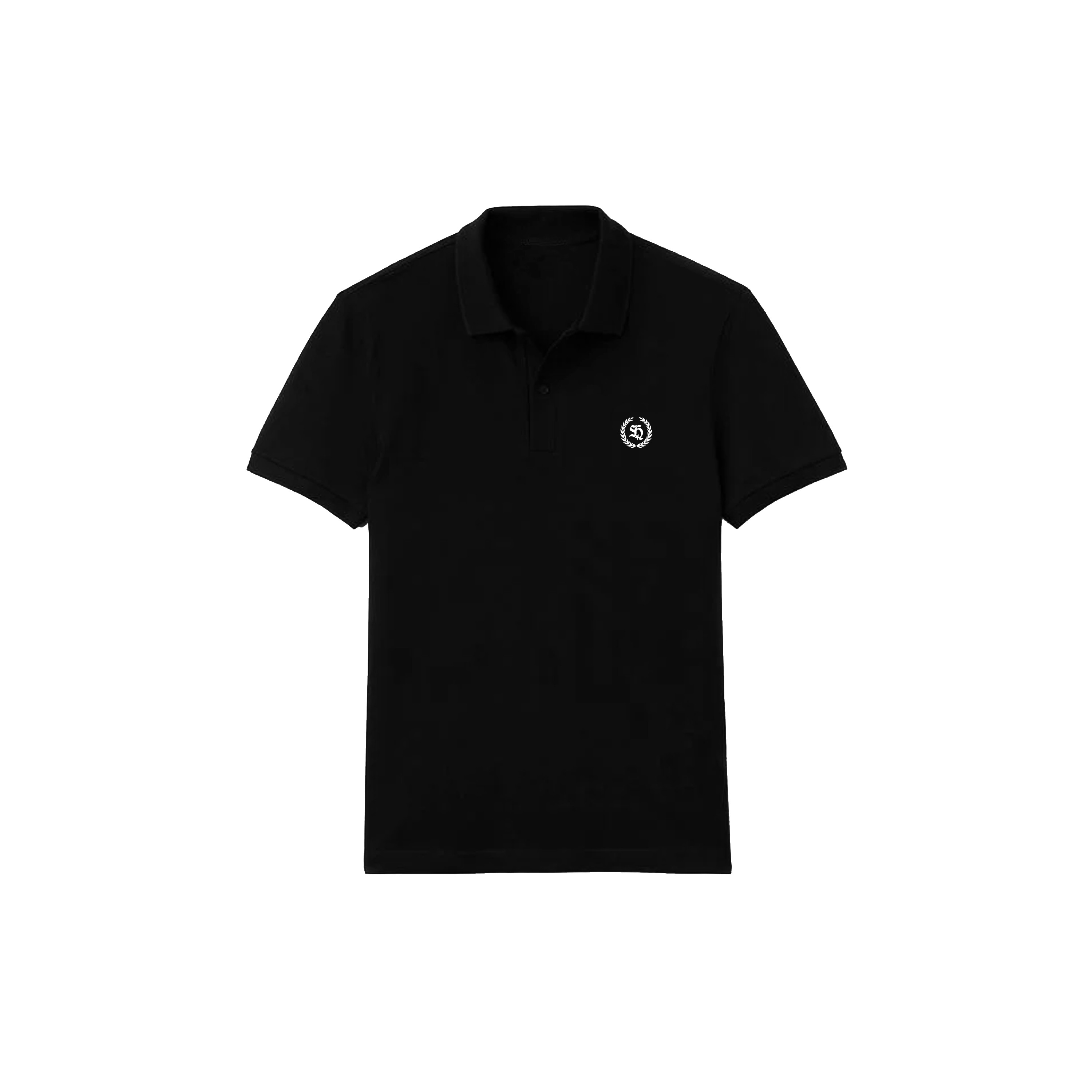 VISION LOGO BLACK POLO TEE