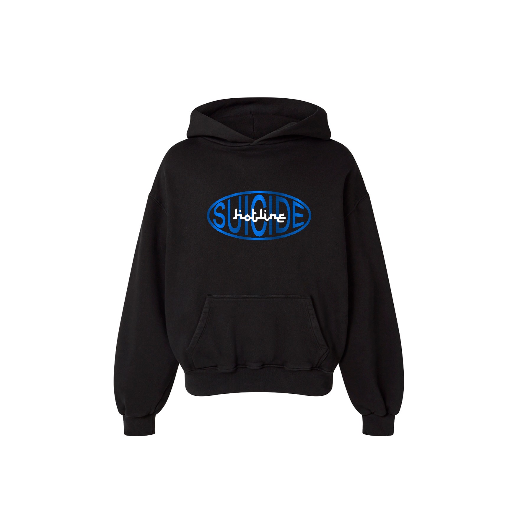 ARABIC METALLIC BLUE BLACK HOODIE