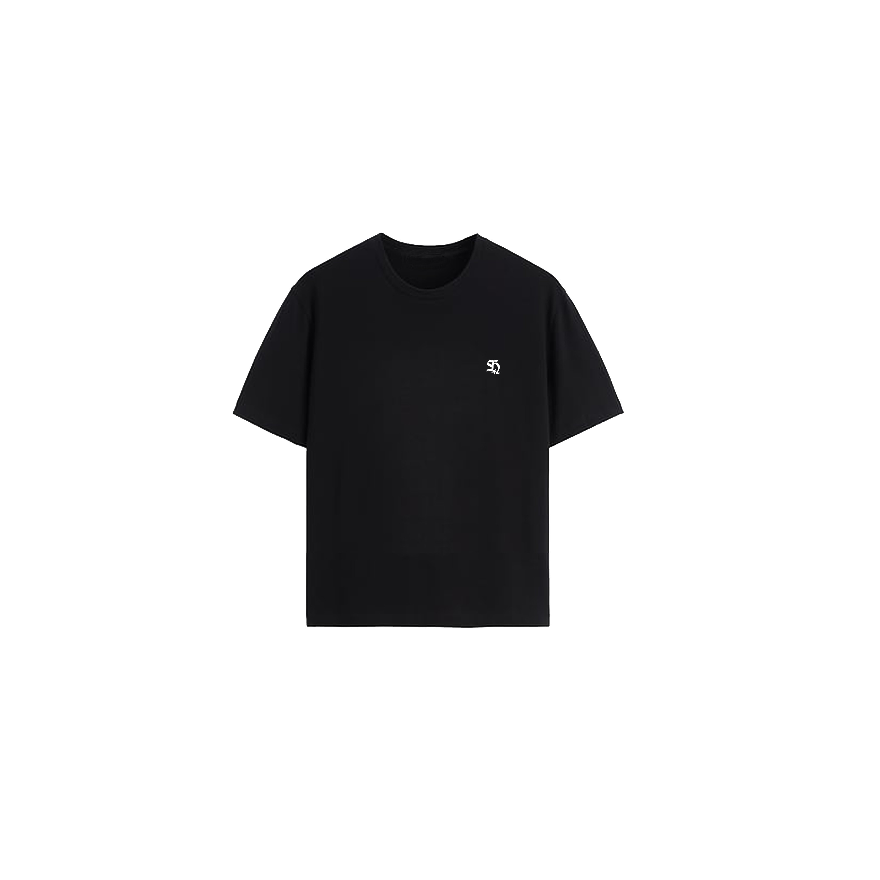 VISION LOGO WHITE ON BLACK SLIM FIT TEE