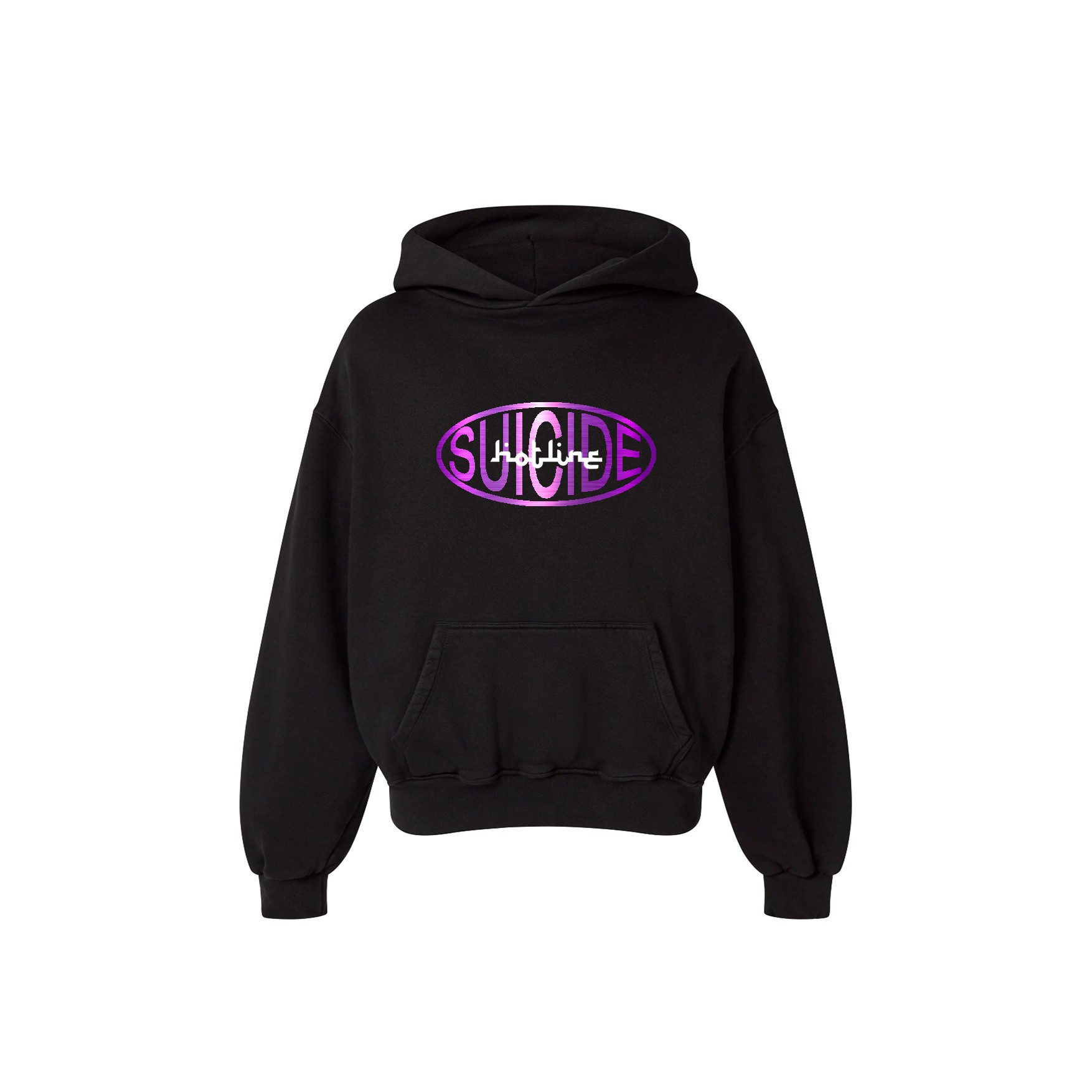 ARABIC METALLIC PURPLE BLACK HOODIE