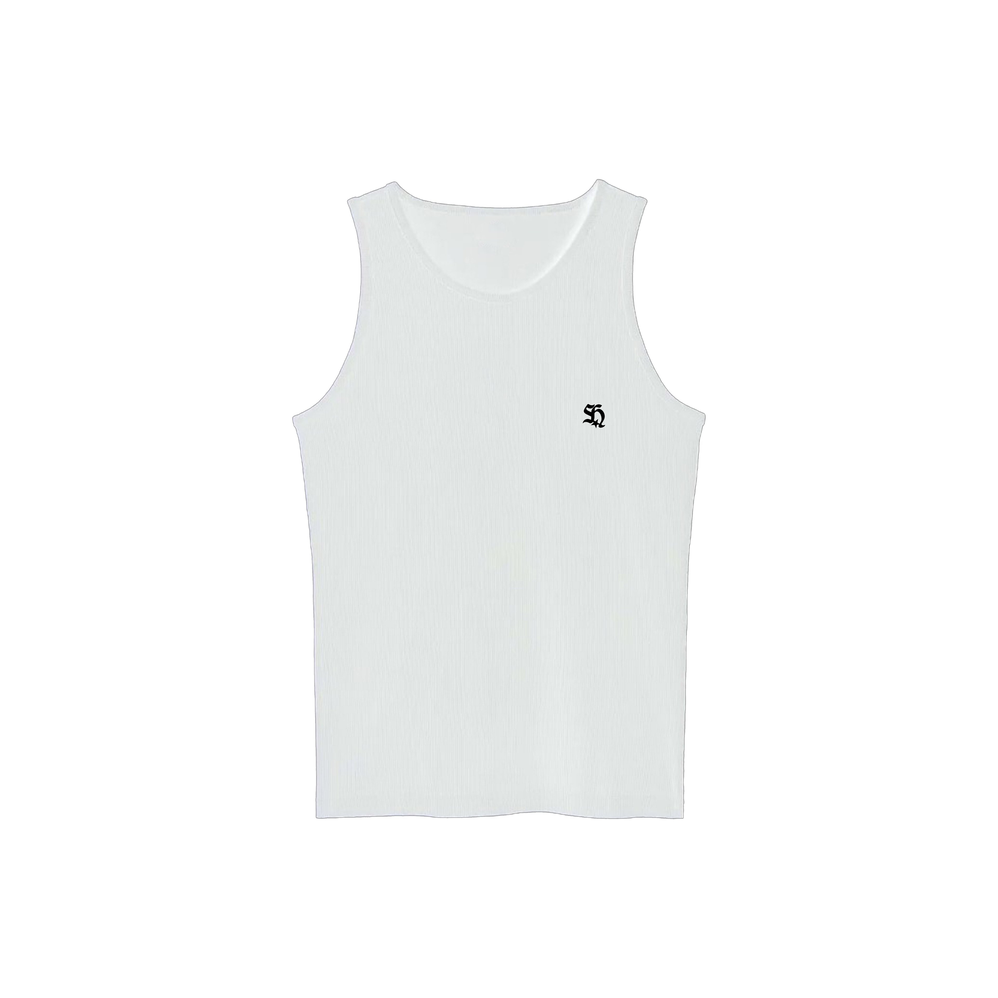 VISION LOGO BLACK ON WHITE M TANKTOP