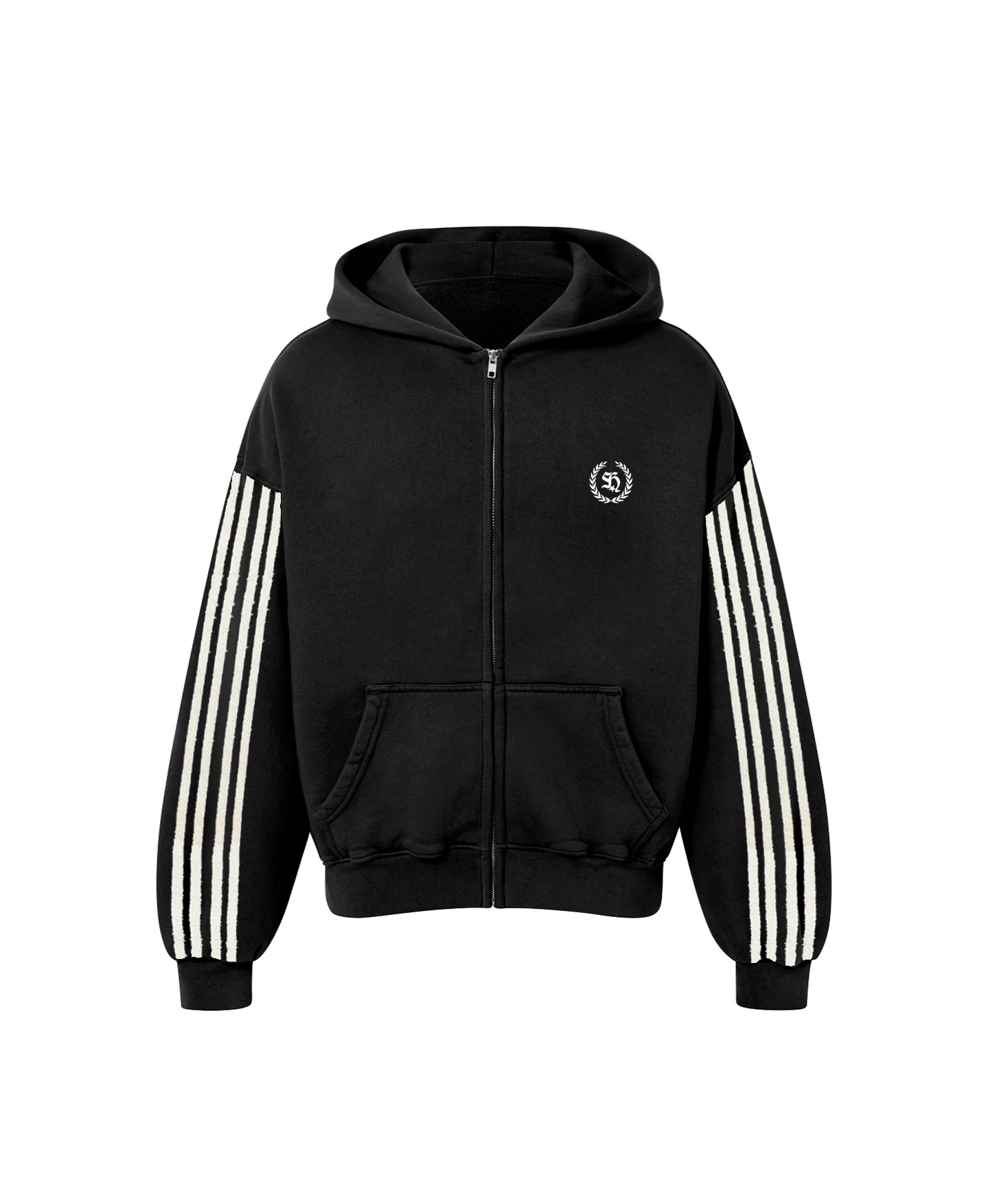 4 STRIPES BLACK ZIPPER