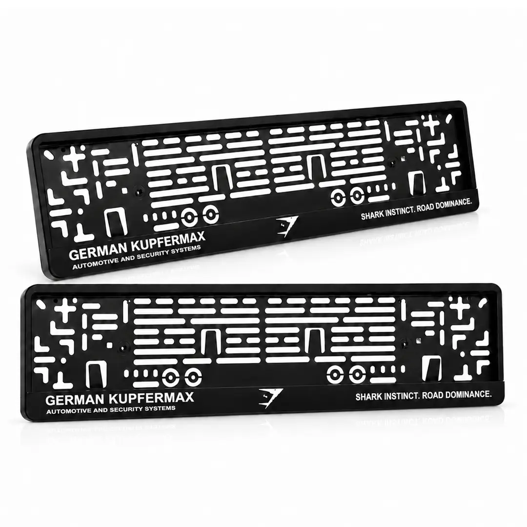 Premium Universal Number Plate Holder 2-Piece Set, 11 x 52 cm