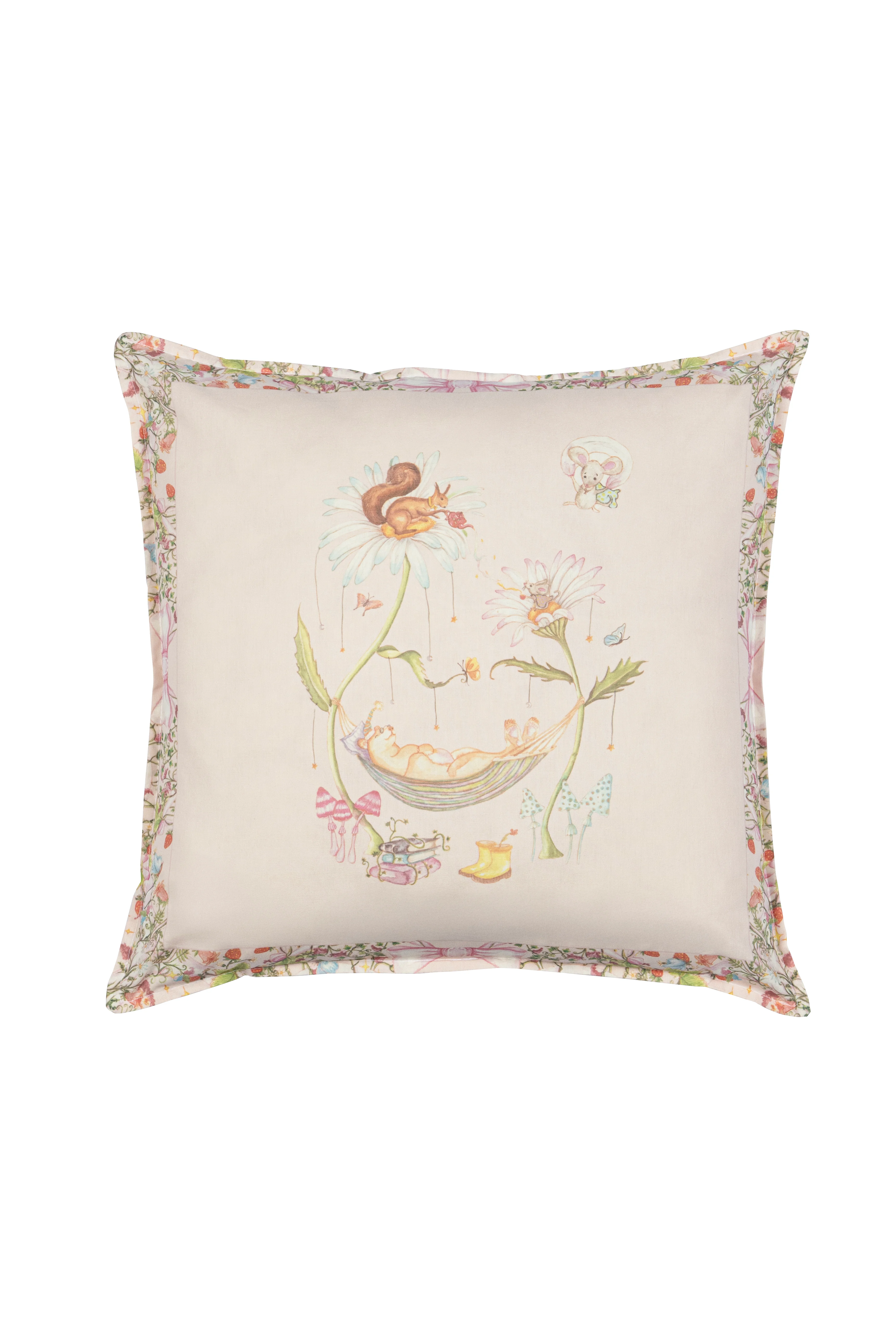 Poplin Yastık Kılıfı - Dev Papatyalar