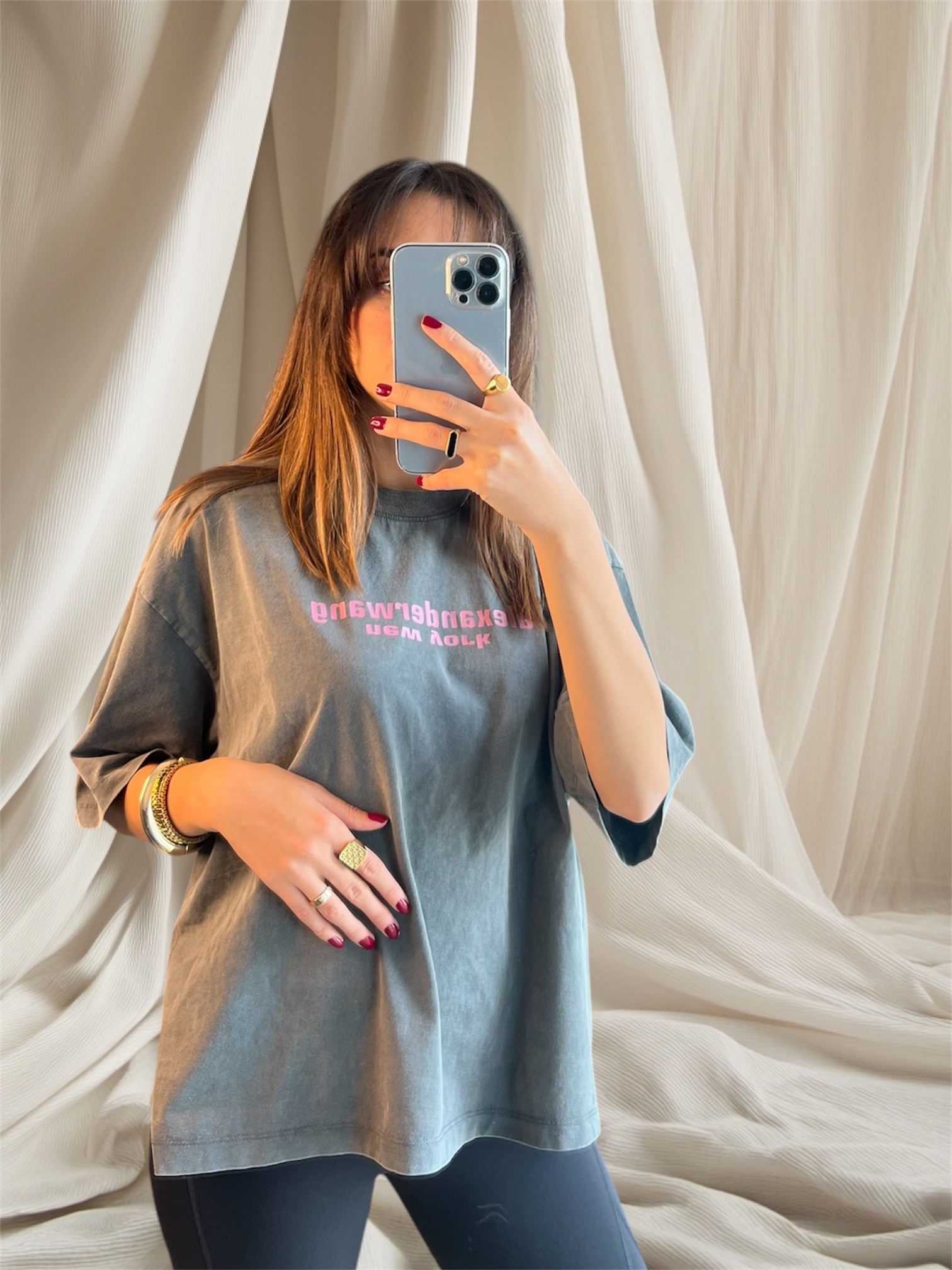 Eskitme Renk Alexanderwang Oversize Tshirt