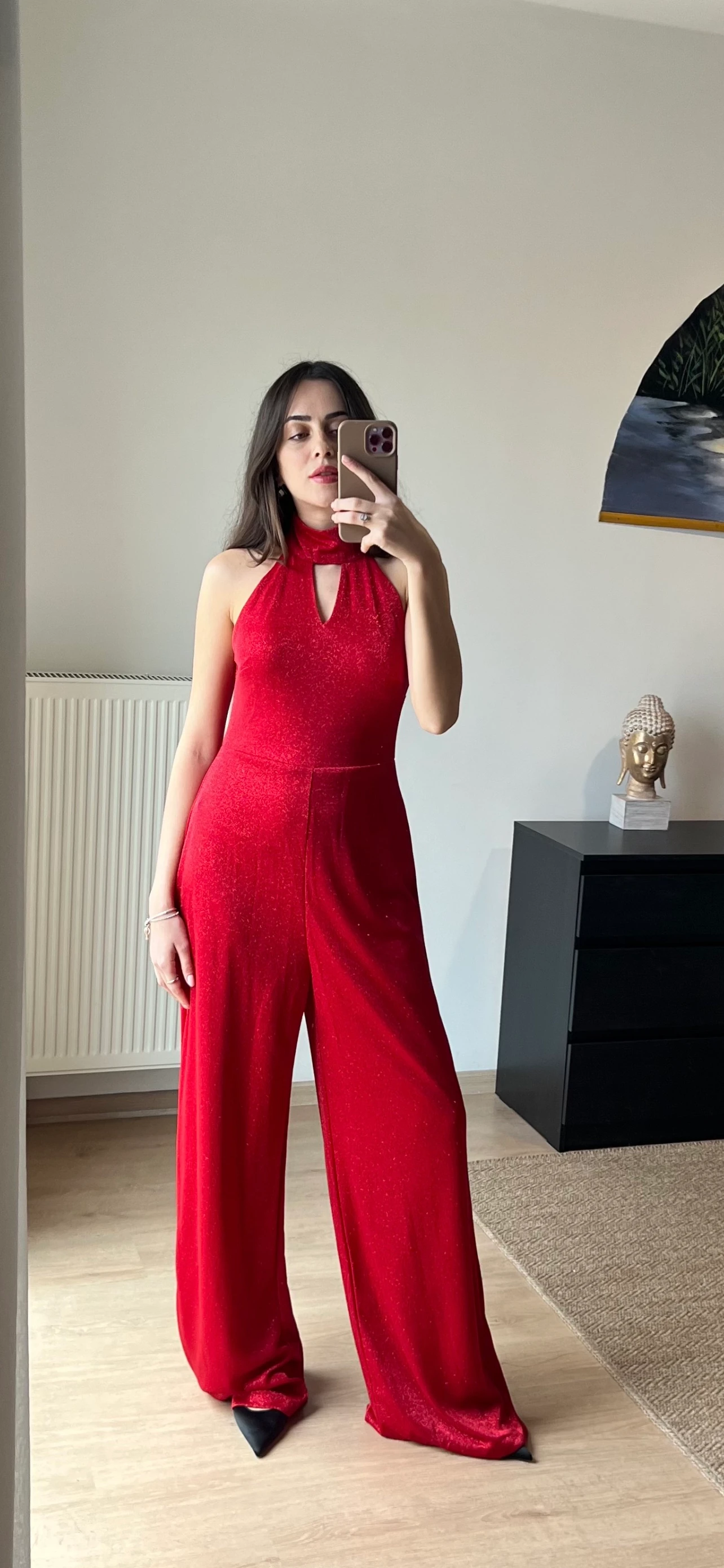 Kırmızı Simli Tulum