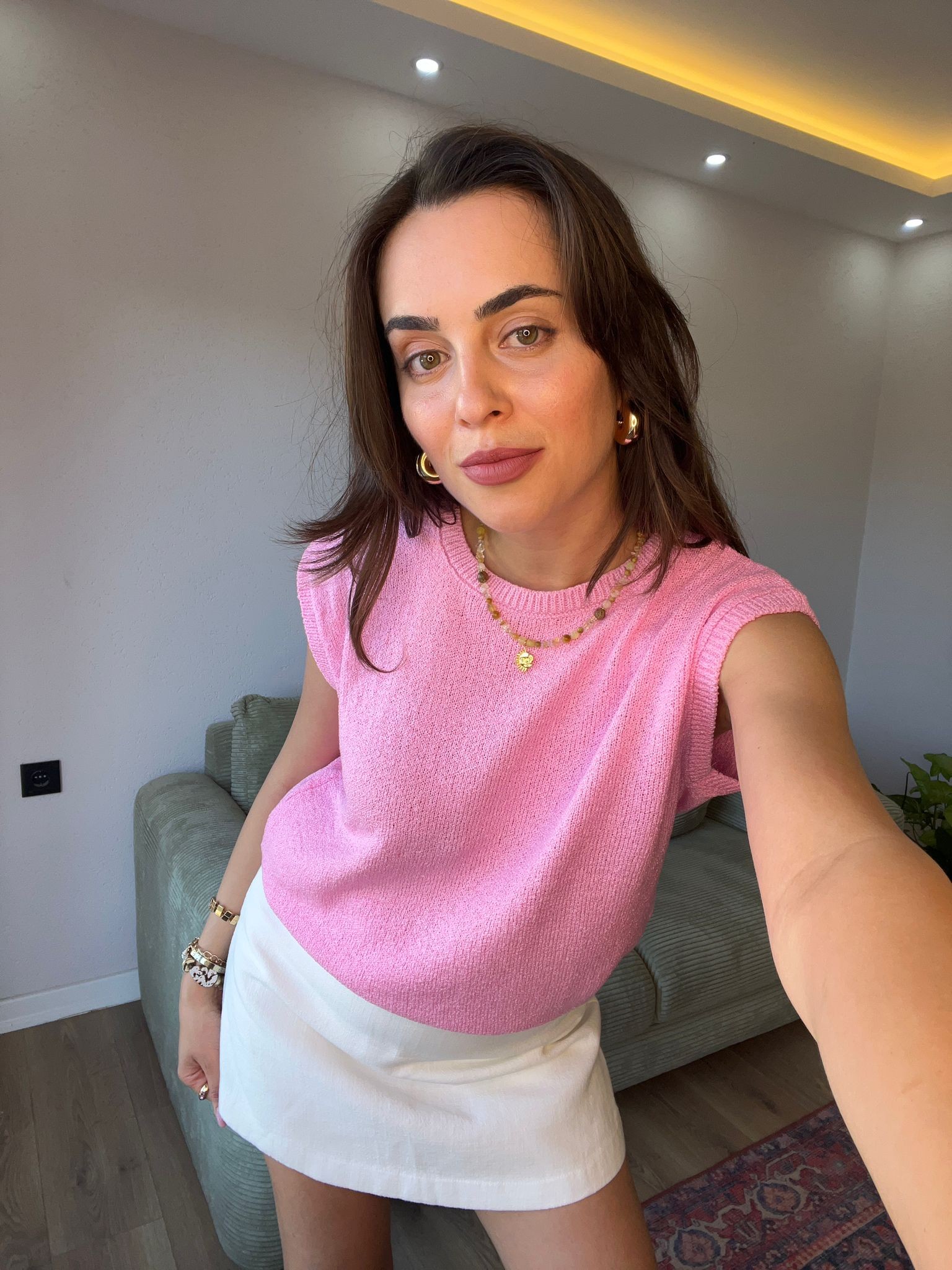 Pembe Havlu Kumaş Triko