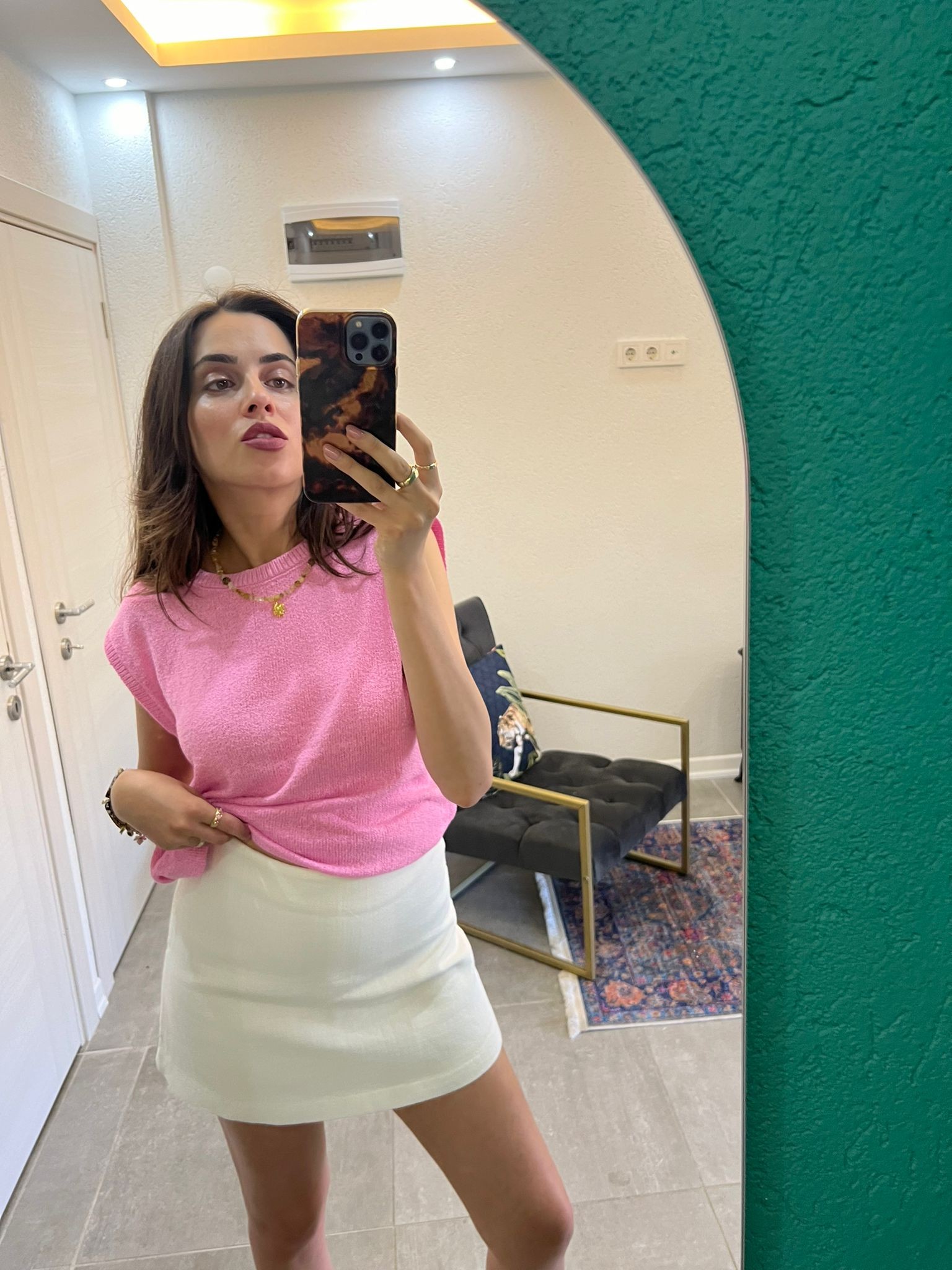 Pembe Havlu Kumaş Triko