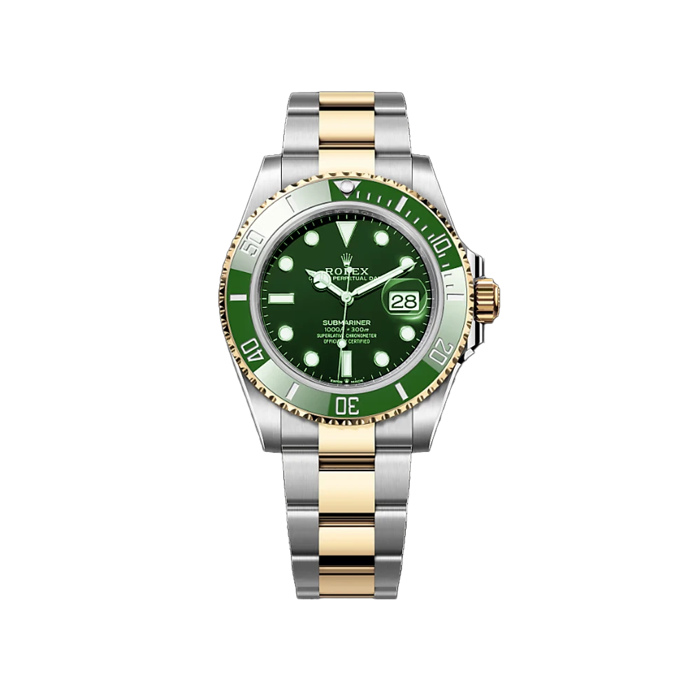 Submariner Date Oystersteel Saat - Çelik Yeşil Altın