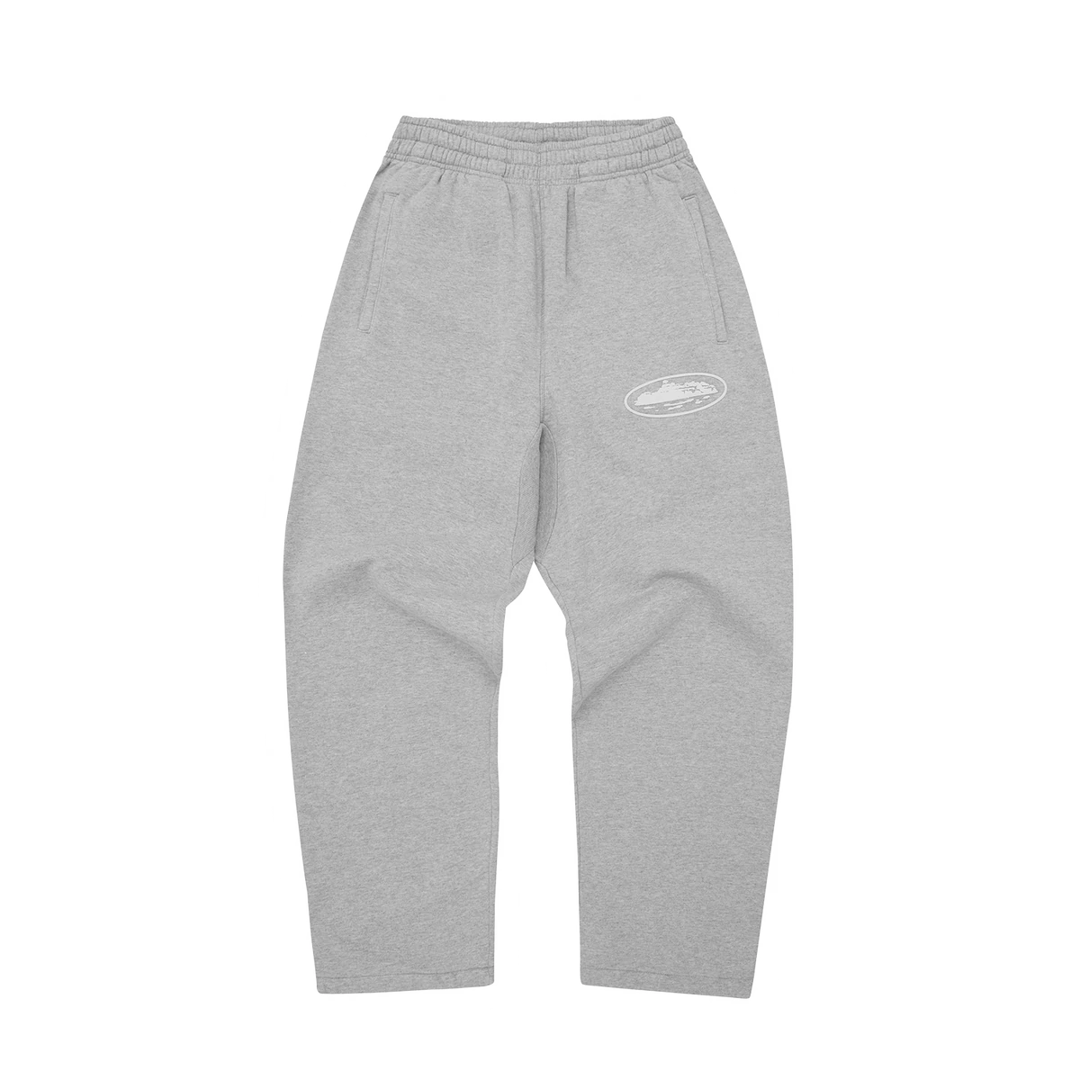 1:1 ISLAND PUFF PRINT OPEN HEM SWEATPANT - gri