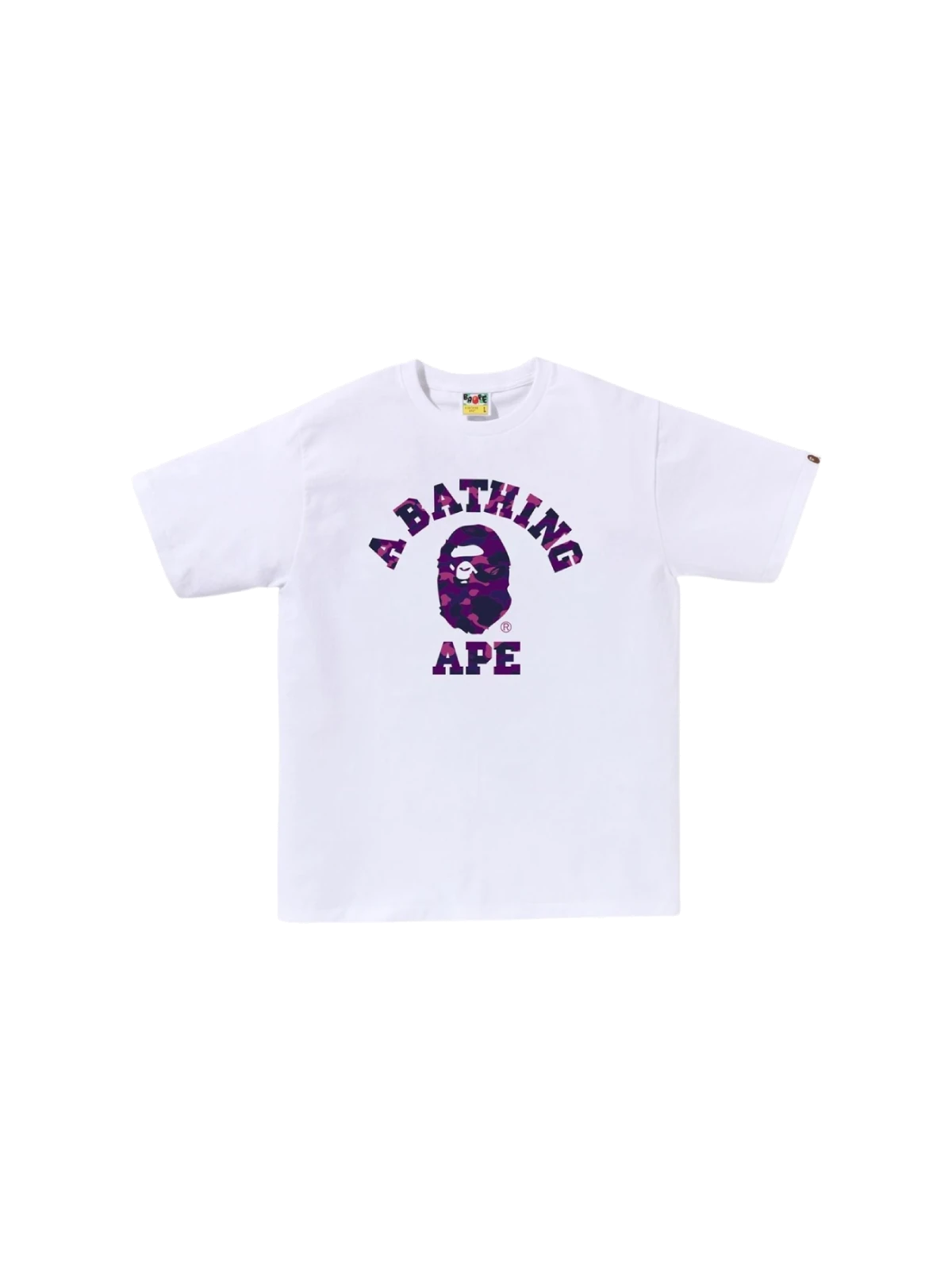 A Bathing Ape Camo Koleji Tişört - Beyaz